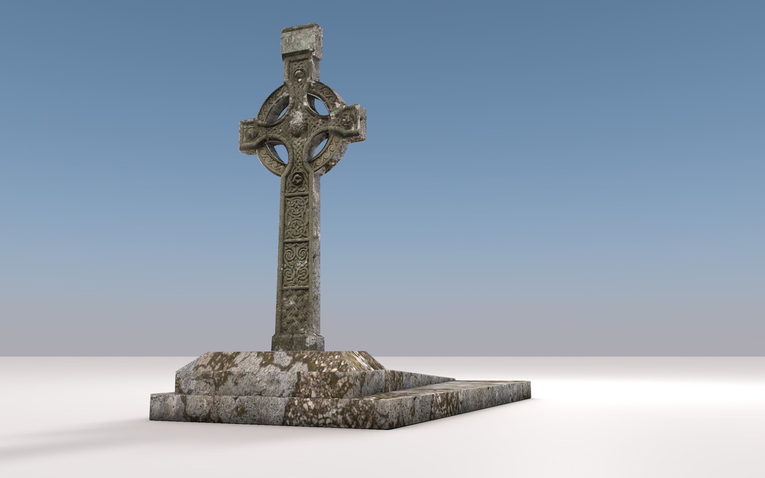 Cemetery  Low-poly 3D model_2