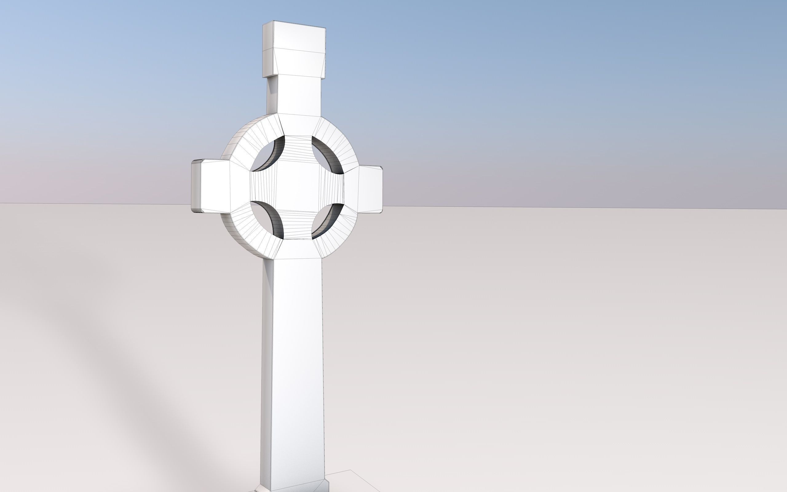 Cemetery  Low-poly 3D model_16