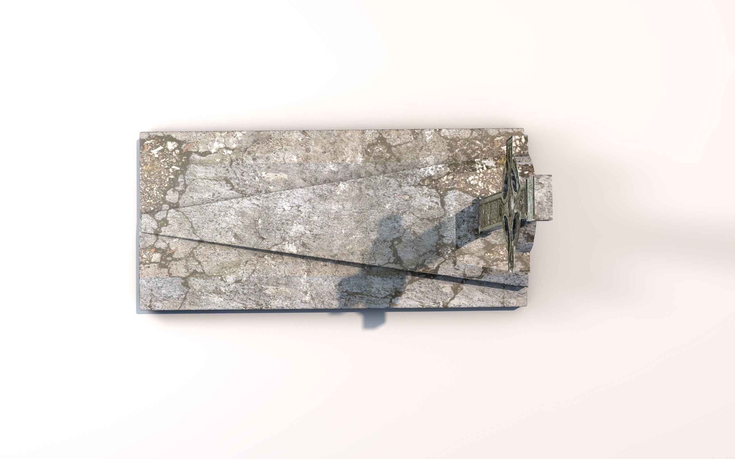 Cemetery  Low-poly 3D model_9