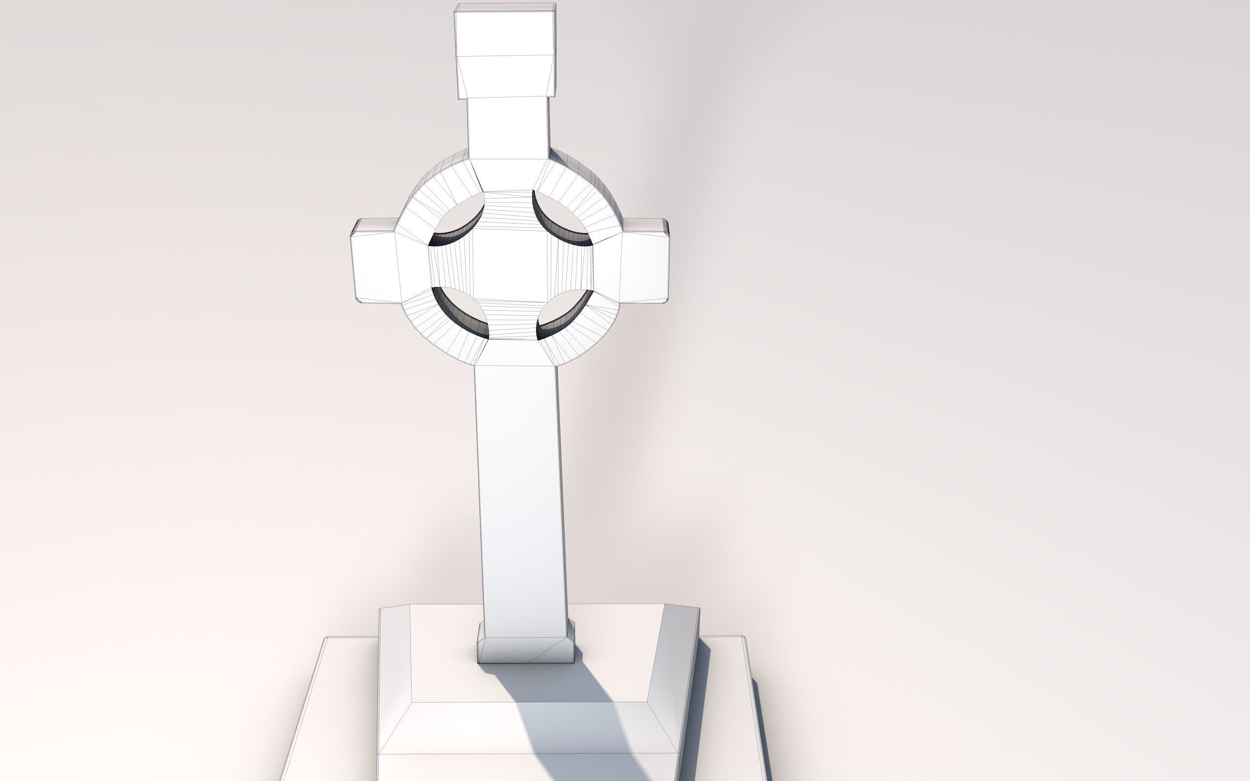 Cemetery  Low-poly 3D model_17