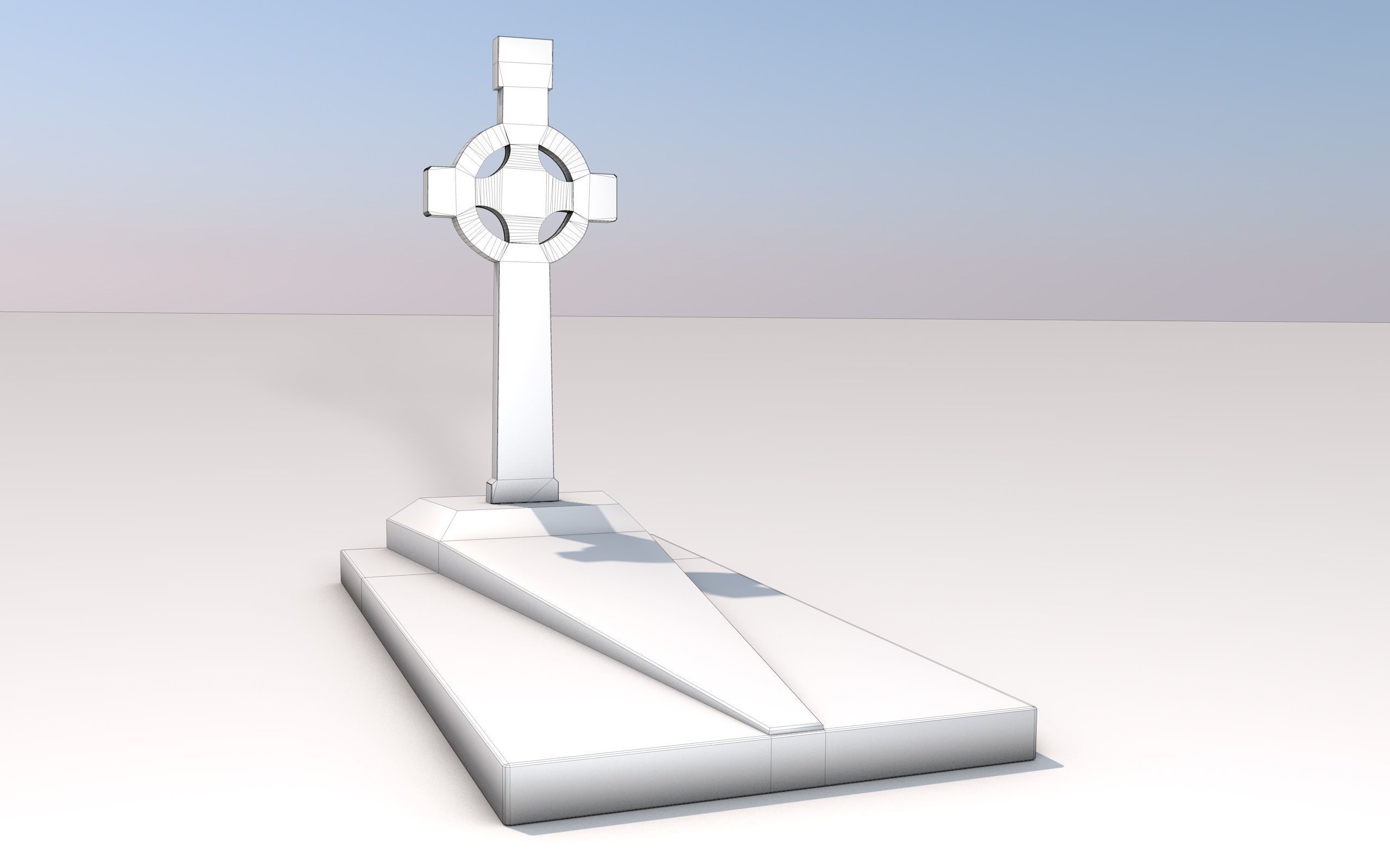Cemetery  Low-poly 3D model_14