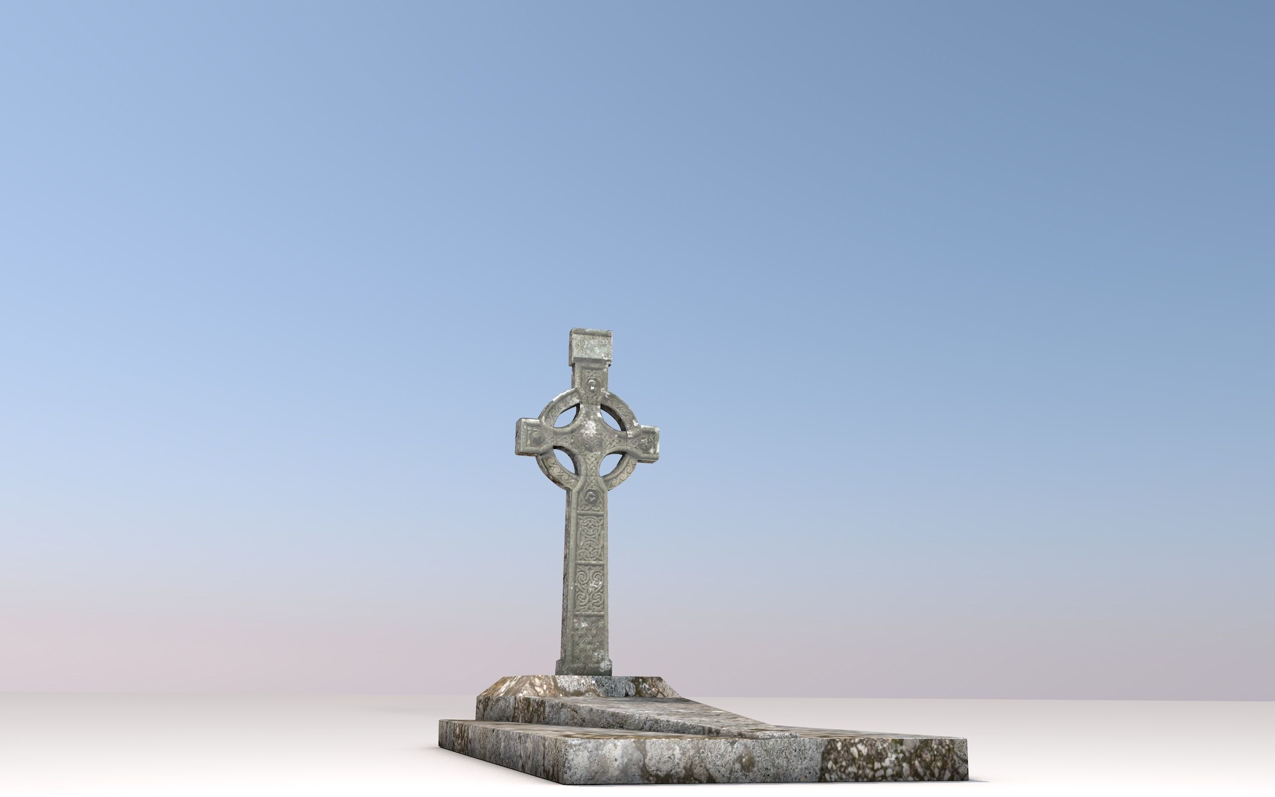 Cemetery  Low-poly 3D model_12