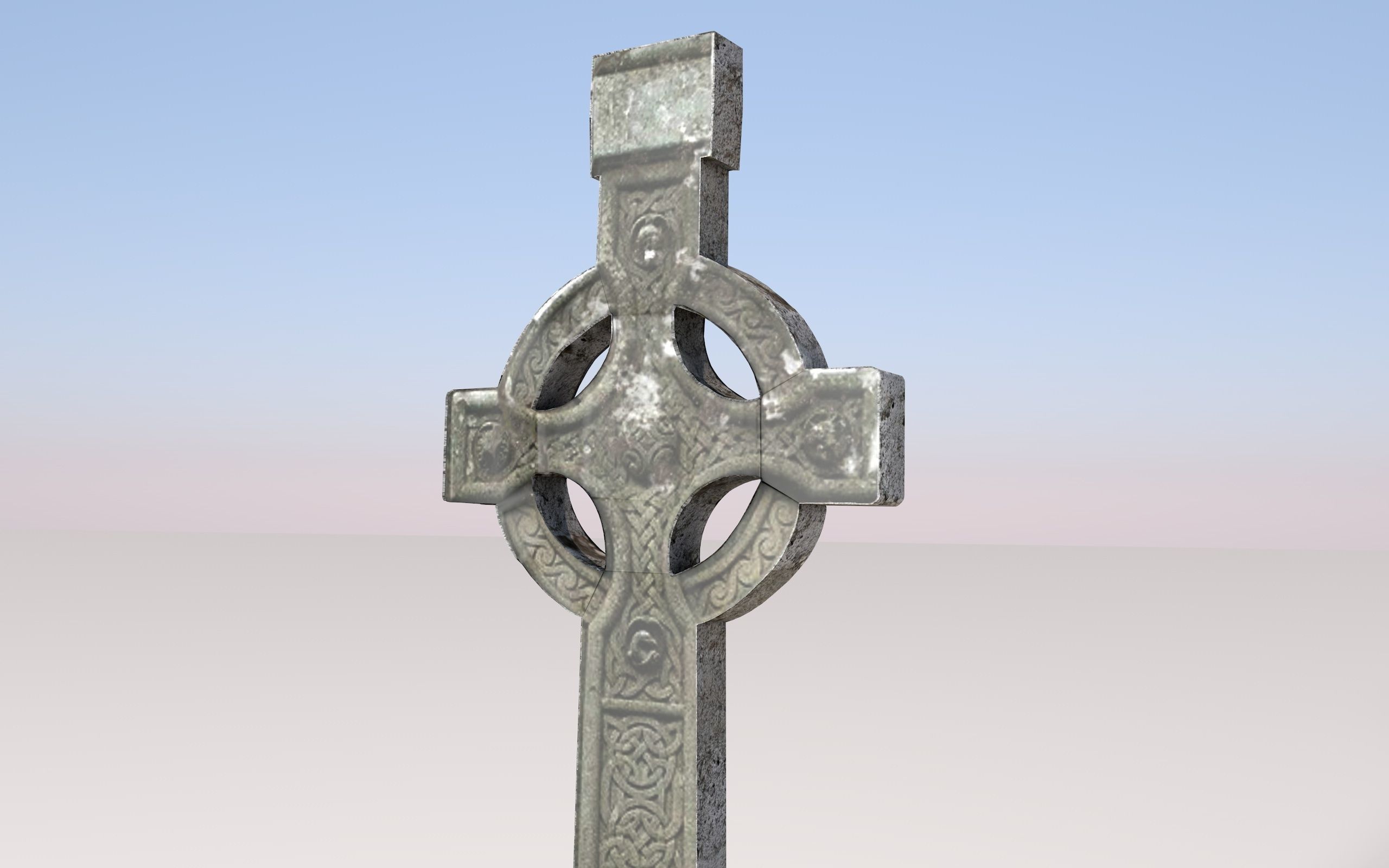 Cemetery  Low-poly 3D model_11