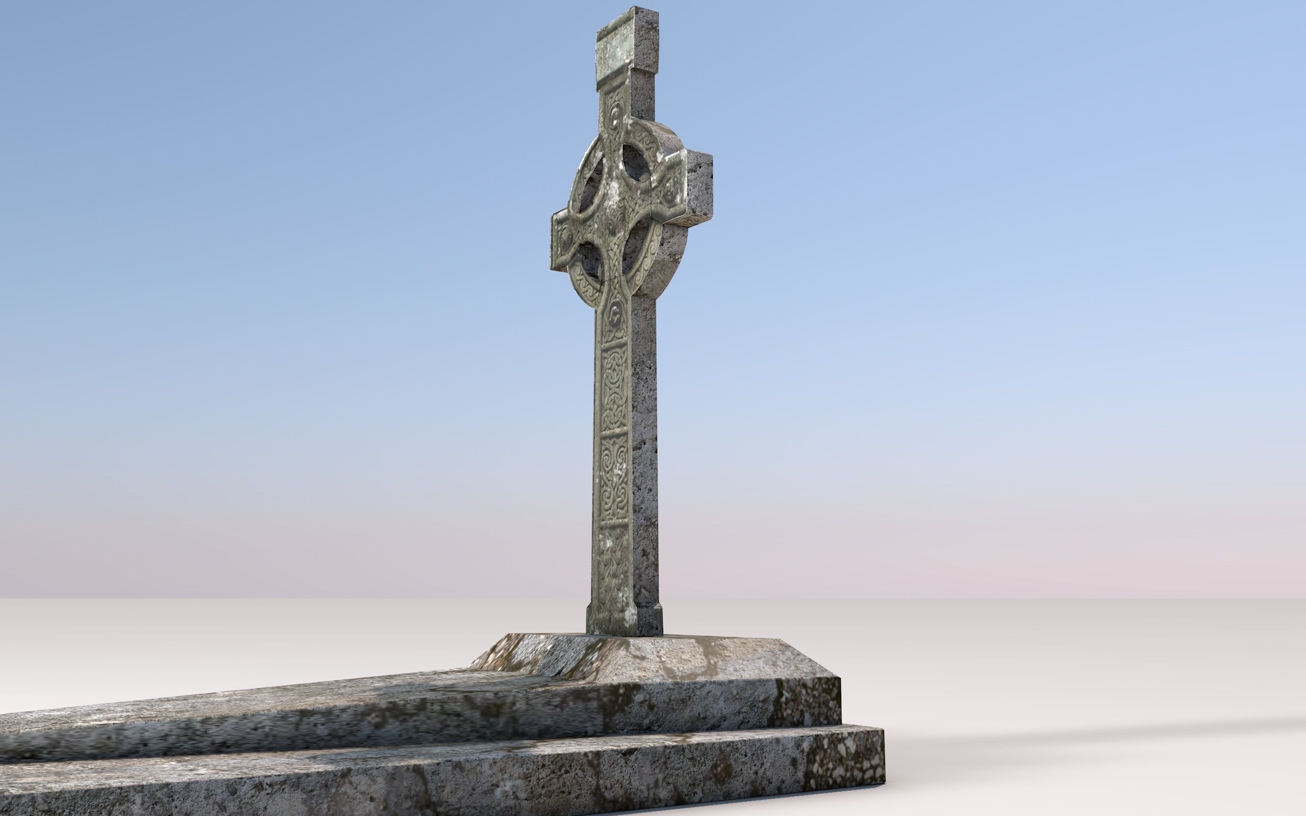 Cemetery  Low-poly 3D model_13