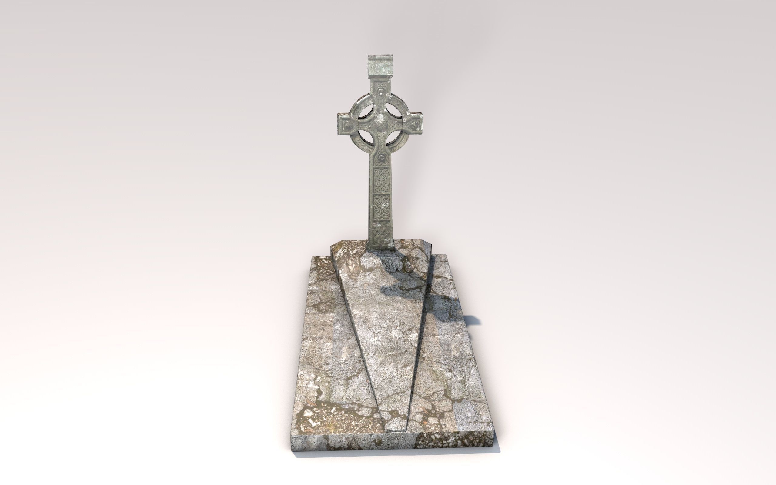 Cemetery  Low-poly 3D model_3