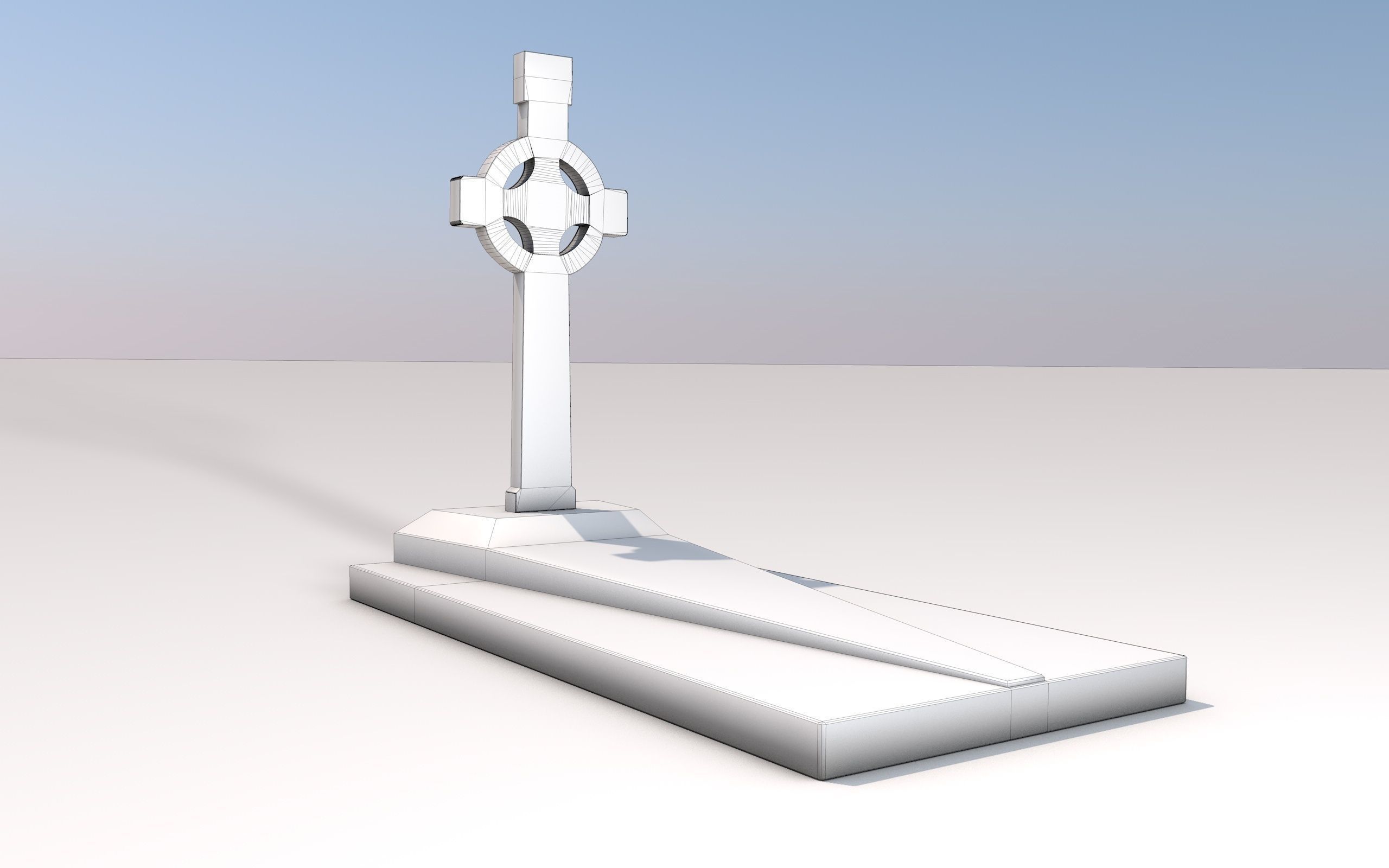 Cemetery  Low-poly 3D model_15