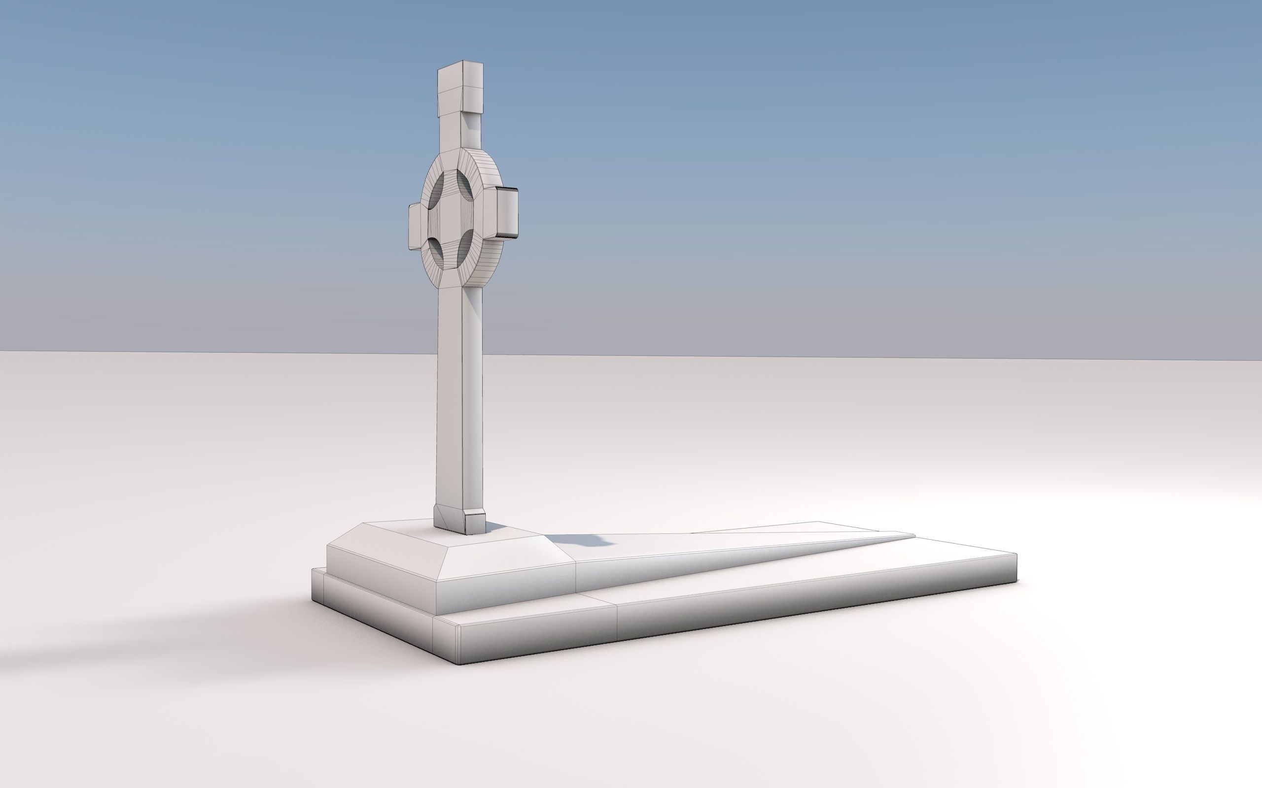 Cemetery  Low-poly 3D model_18