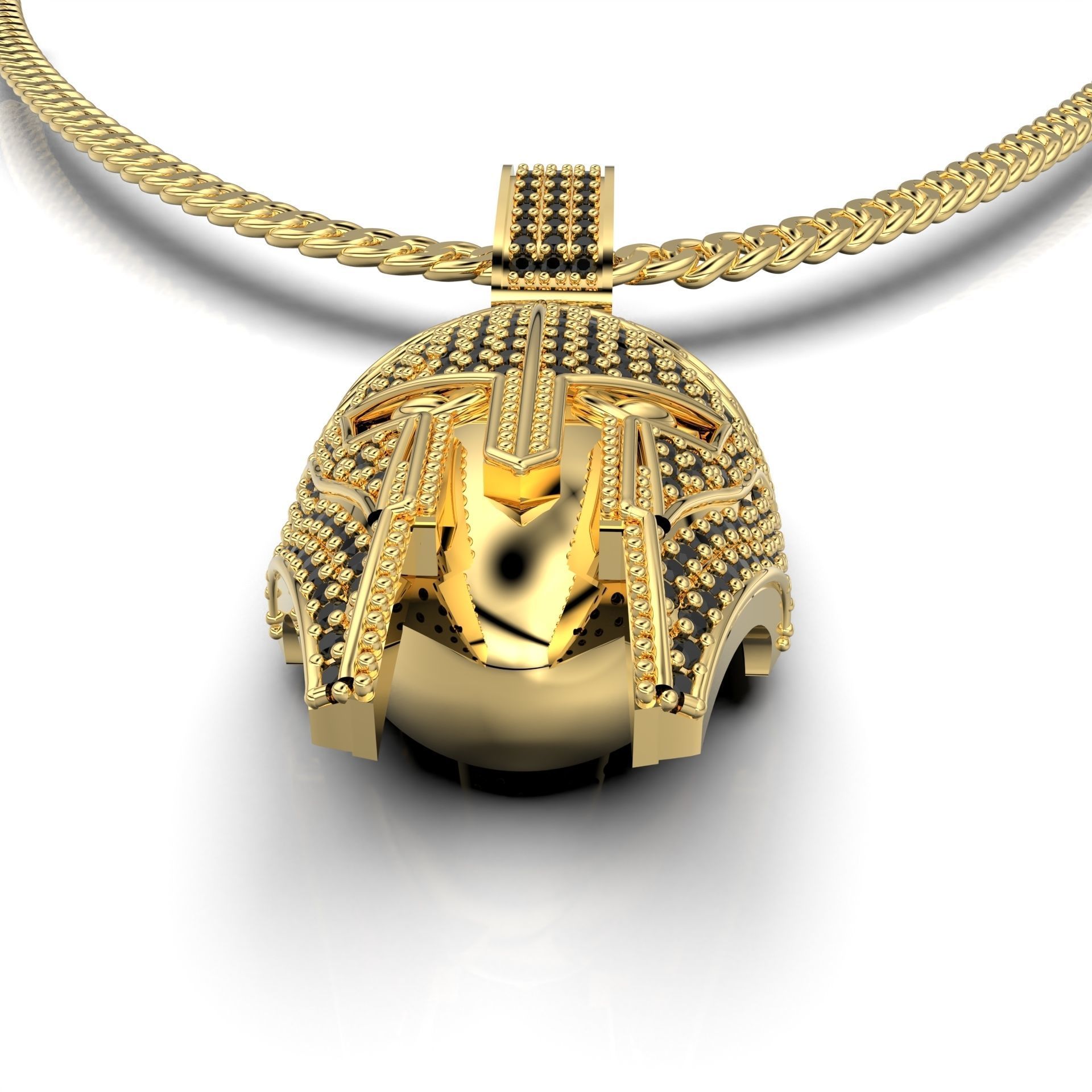 Spartan Pendant Full ice 3D print model_4