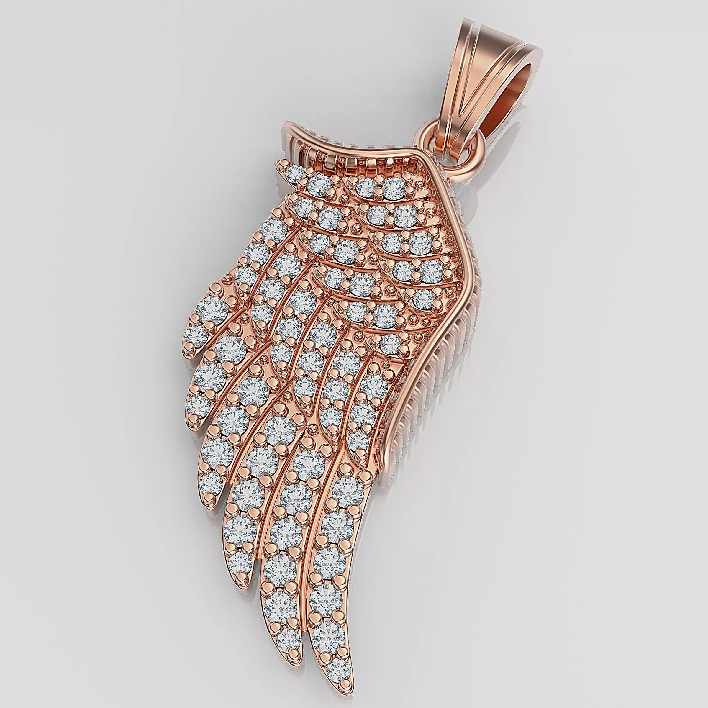 Wings Pendant 3D print model_0