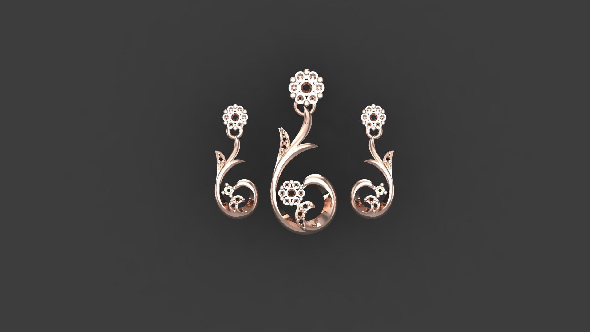 Women pendant 3D print model 3D print model_6