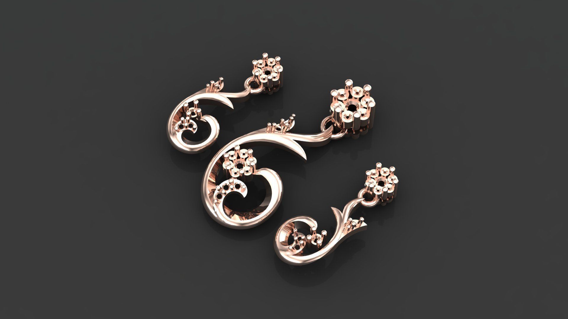 Women pendant 3D print model 3D print model_3