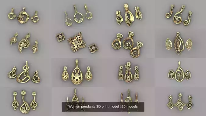Women pendants 3D print model