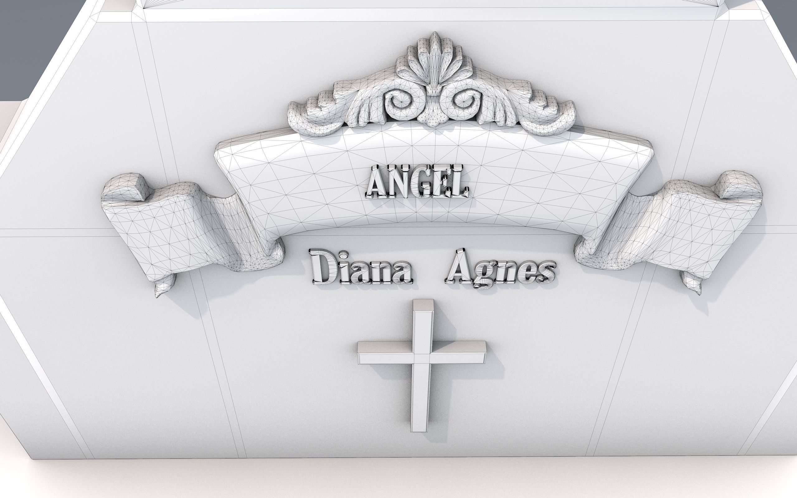 Cemetery 3d model Low-poly 3D model_19