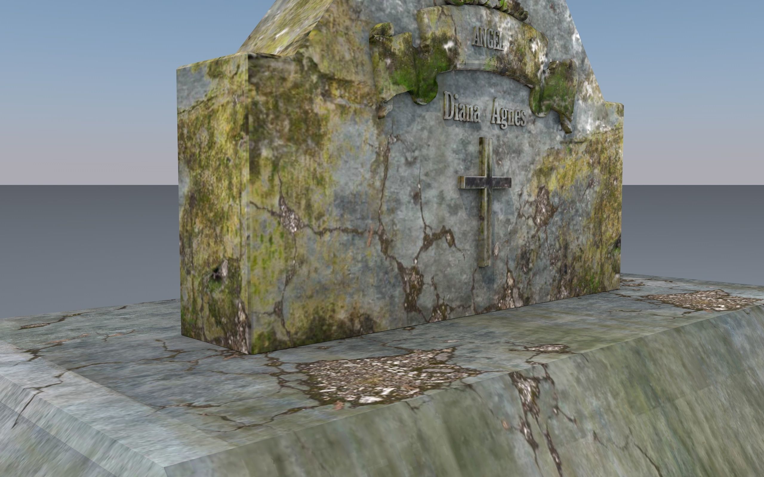 Cemetery 3d model Low-poly 3D model_7