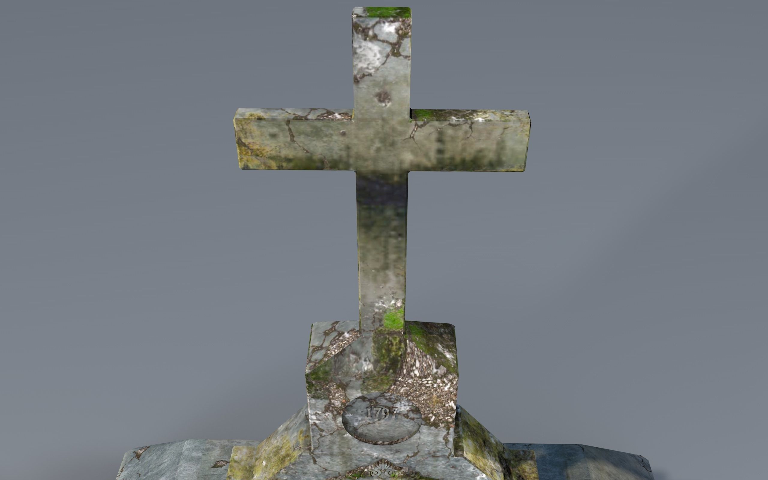 Cemetery 3d model Low-poly 3D model_4