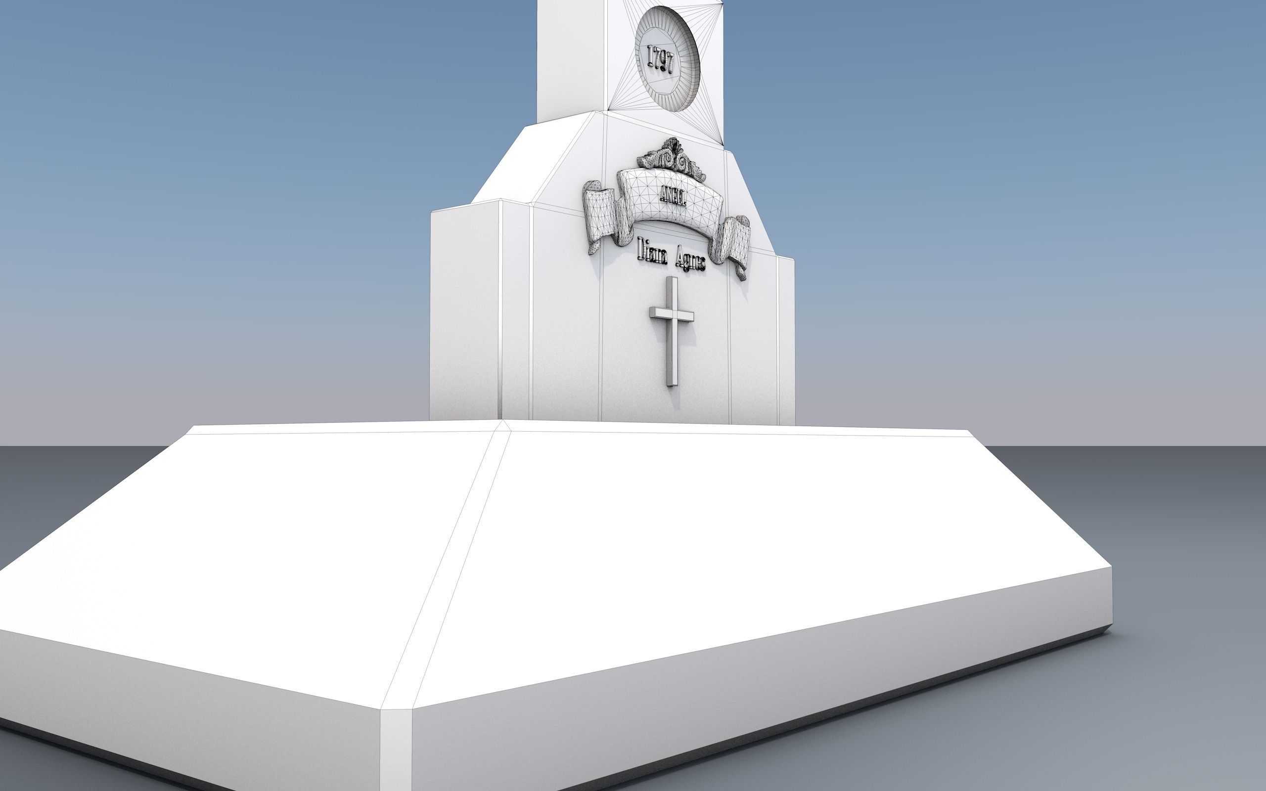 Cemetery 3d model Low-poly 3D model_14