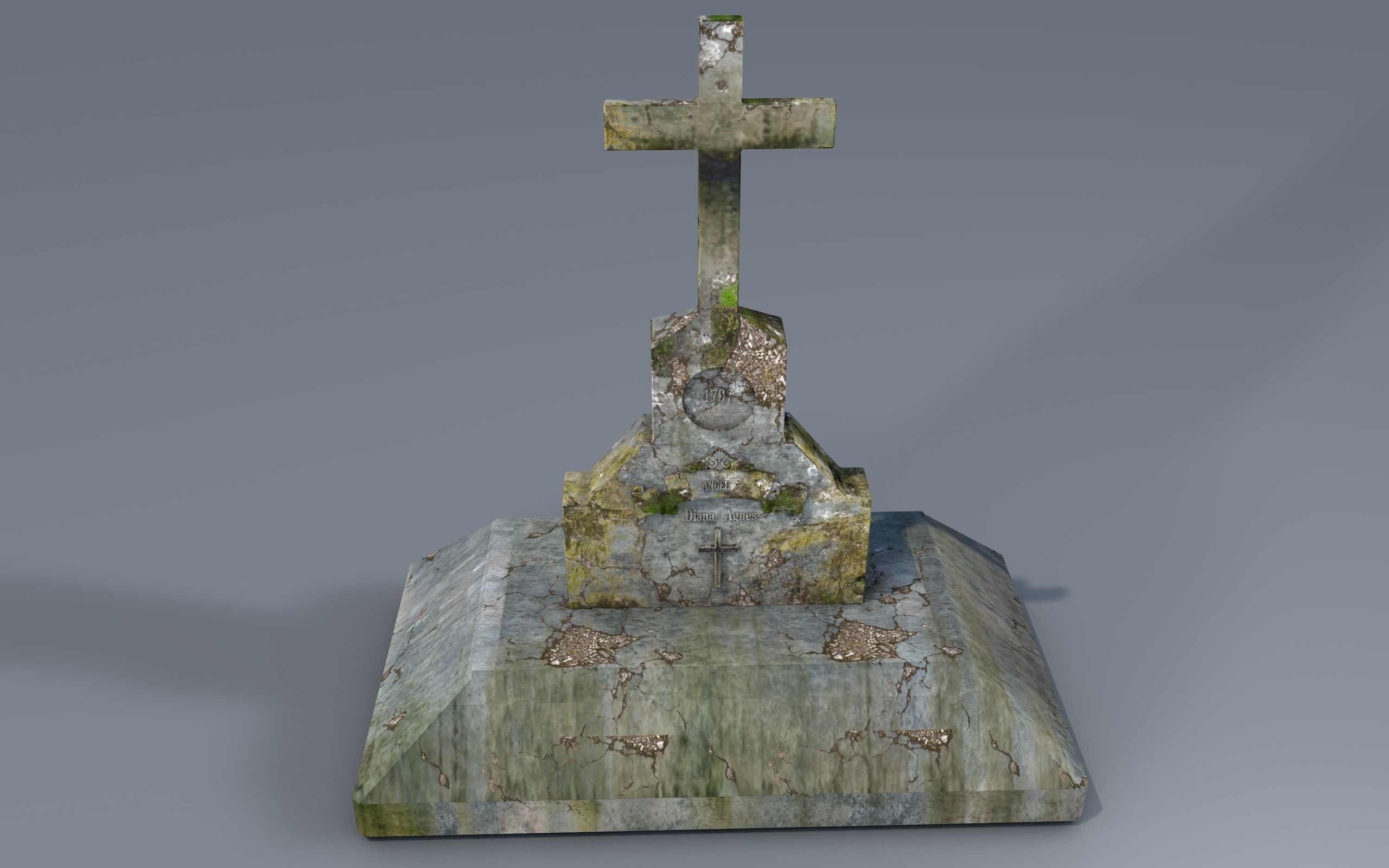 Cemetery 3d model Low-poly 3D model_8