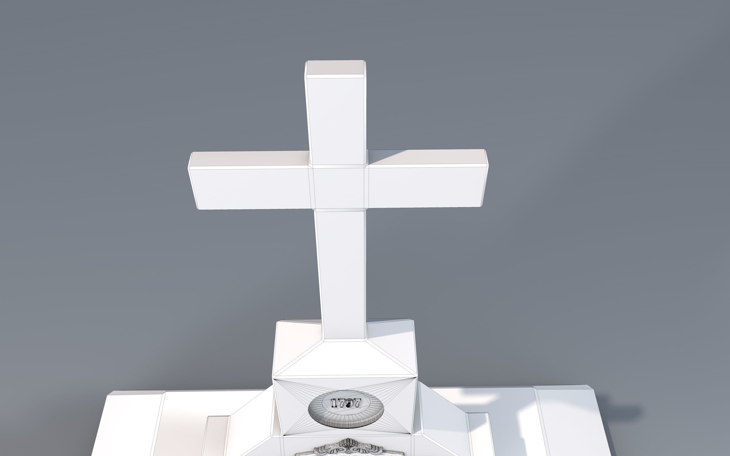 Cemetery 3d model Low-poly 3D model_17