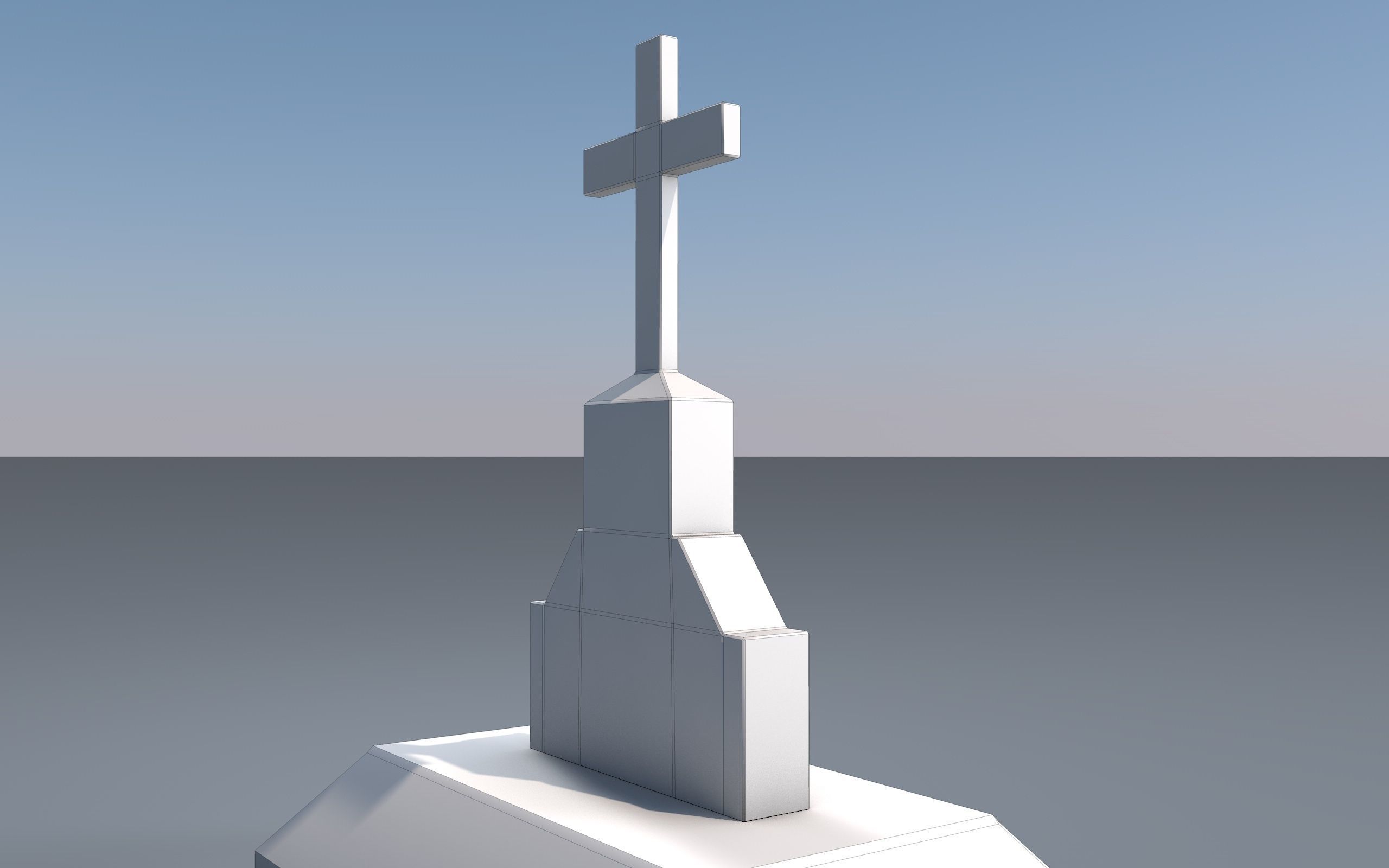 Cemetery 3d model Low-poly 3D model_21