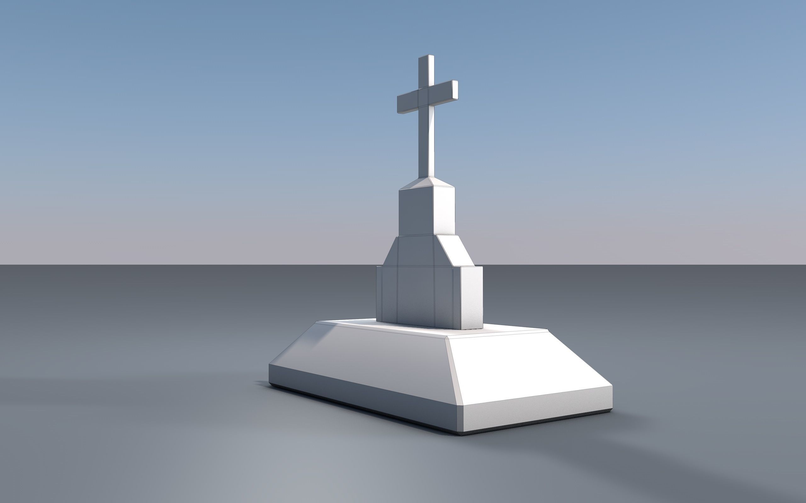 Cemetery 3d model Low-poly 3D model_20