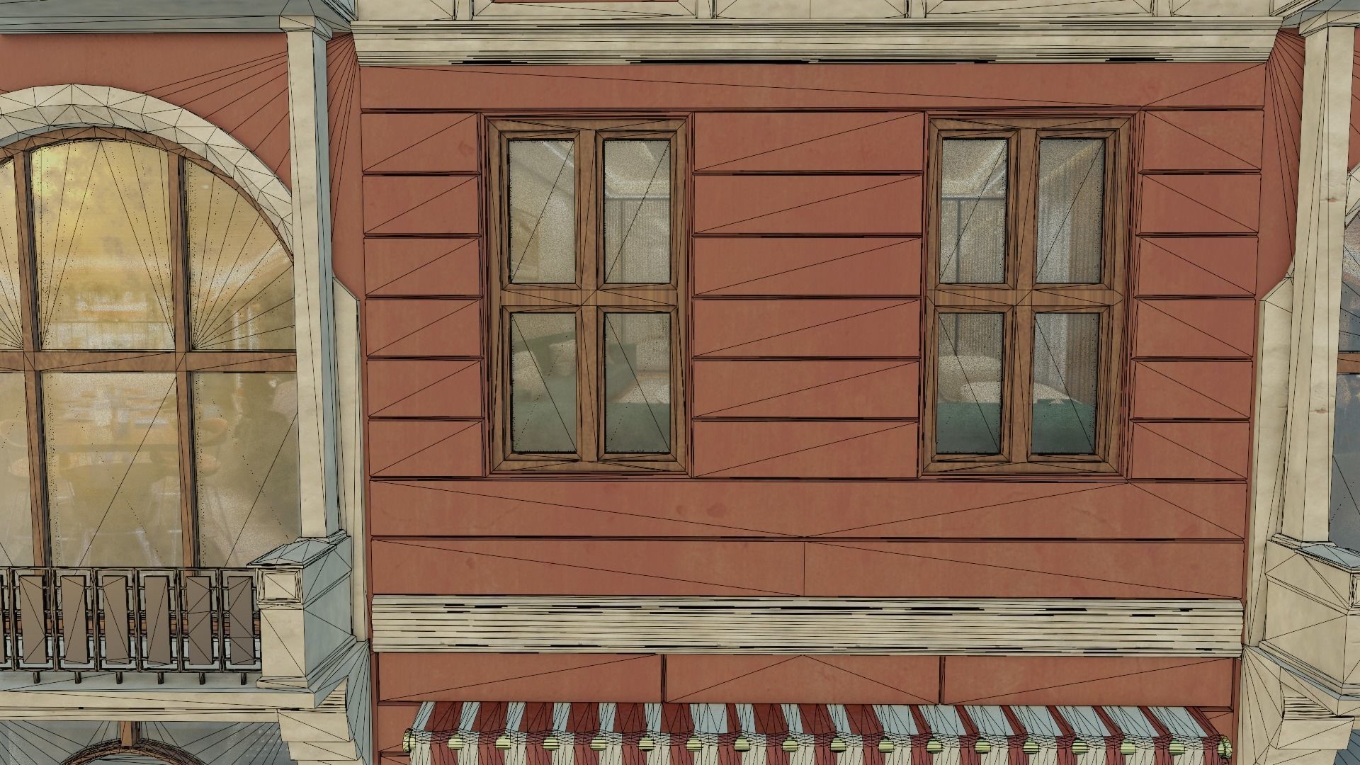 Building modular european old id 3 Low-poly 3D model_15