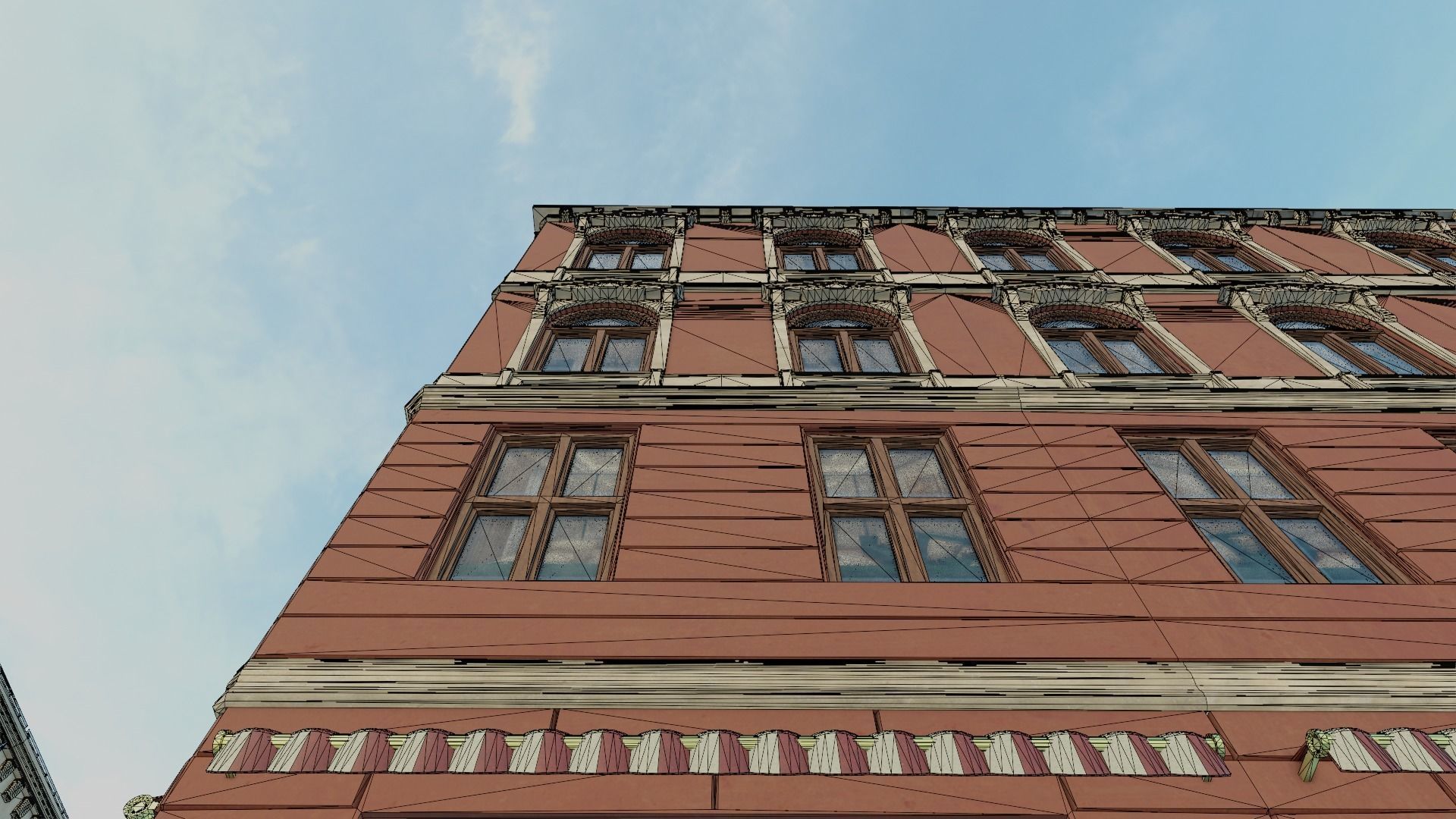 Building modular european old id 3 Low-poly 3D model_29