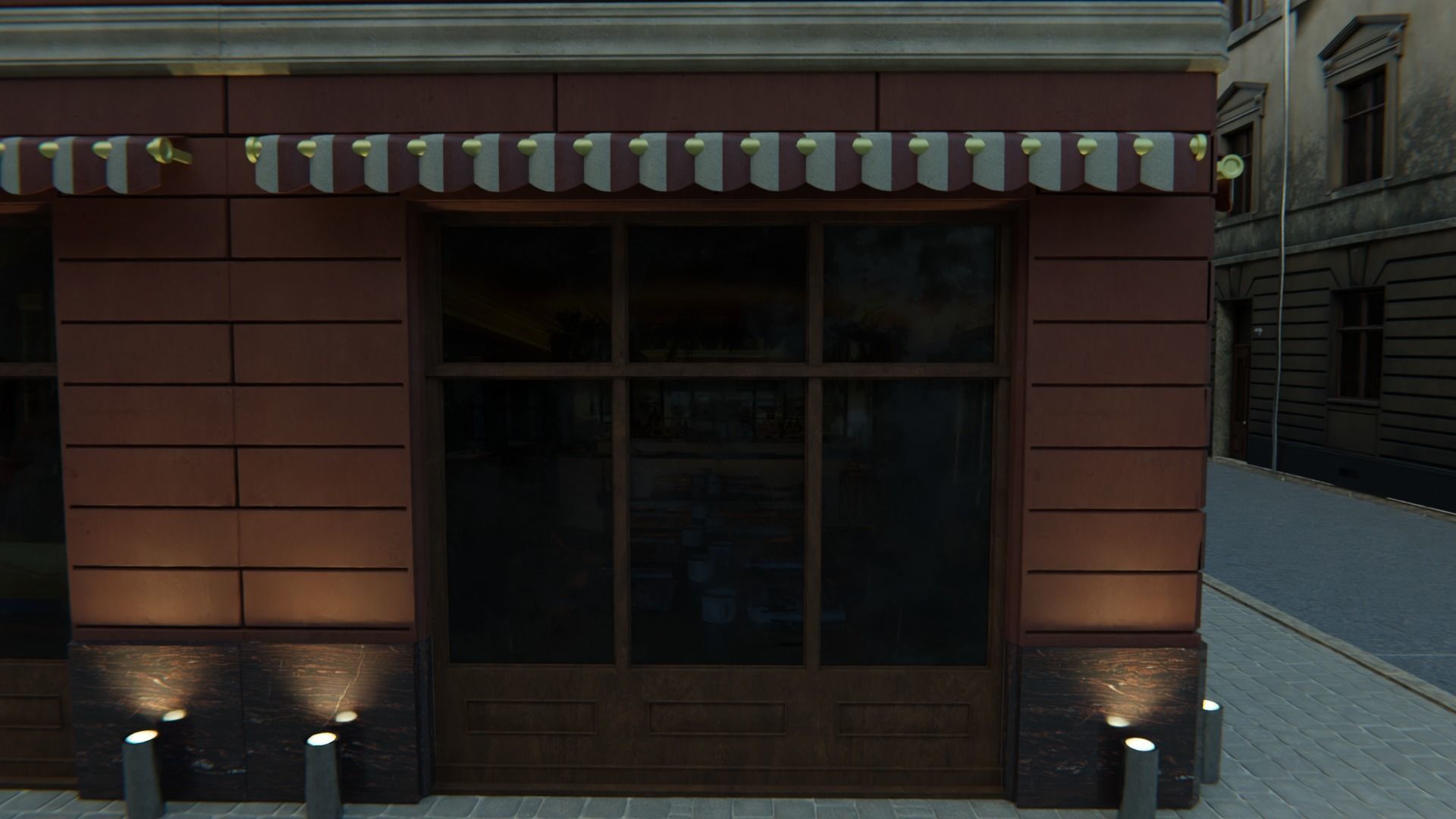 Building modular european old id 3 Low-poly 3D model_10