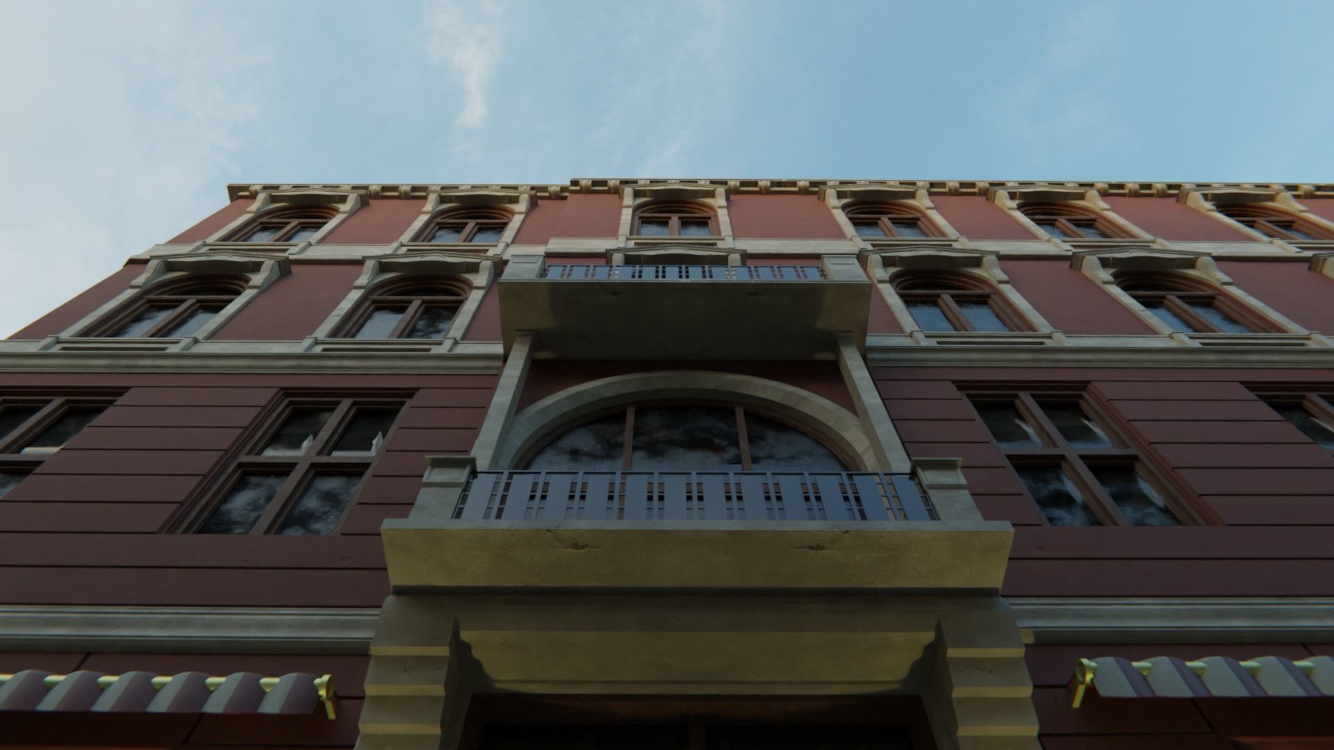 Building modular european old id 3 Low-poly 3D model_30