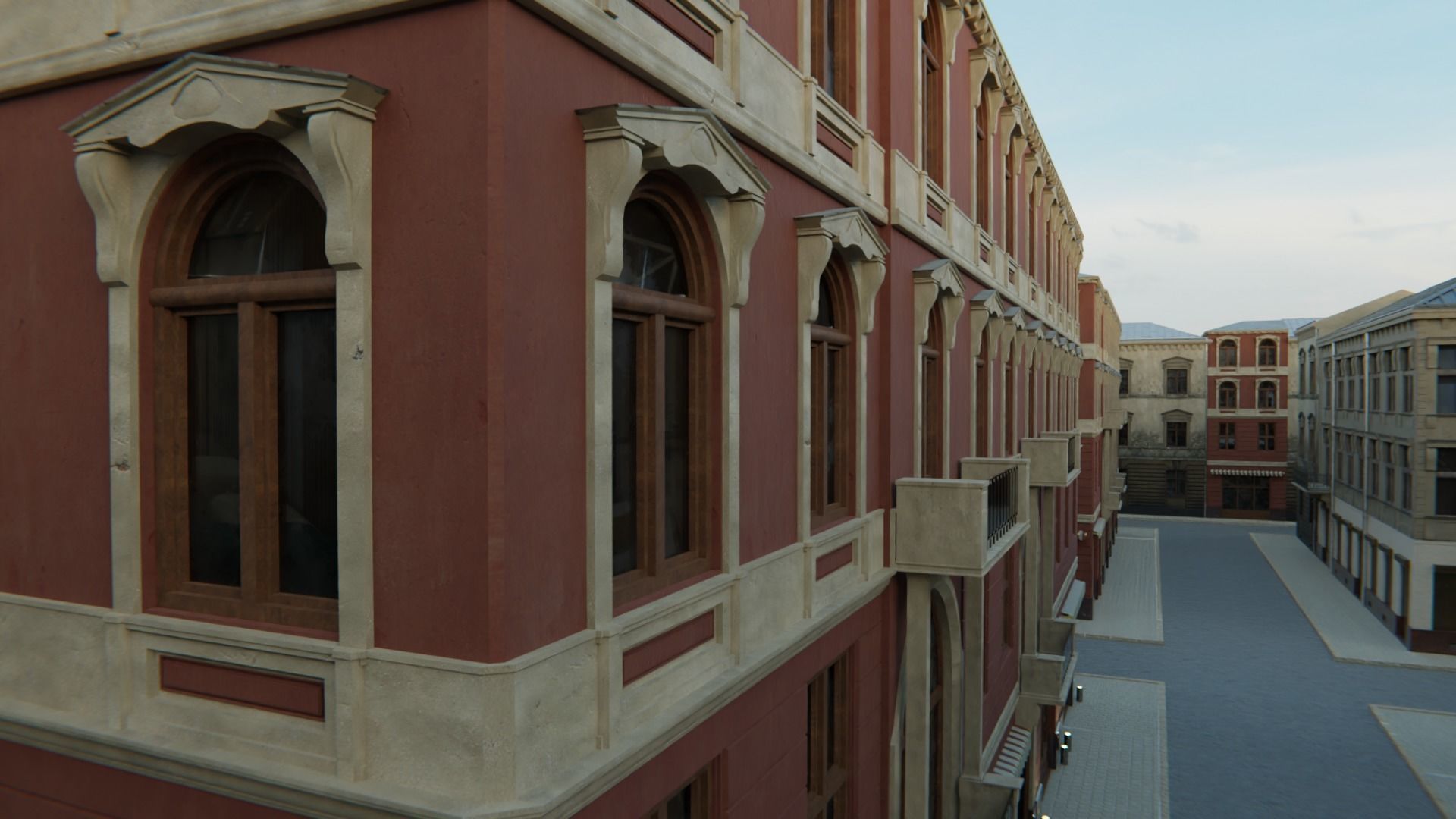 Building modular european old id 3 Low-poly 3D model_22