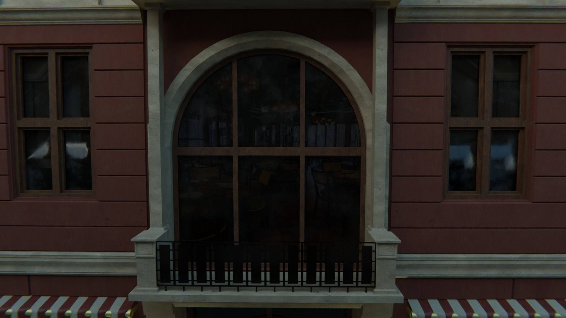 Building modular european old id 3 Low-poly 3D model_14