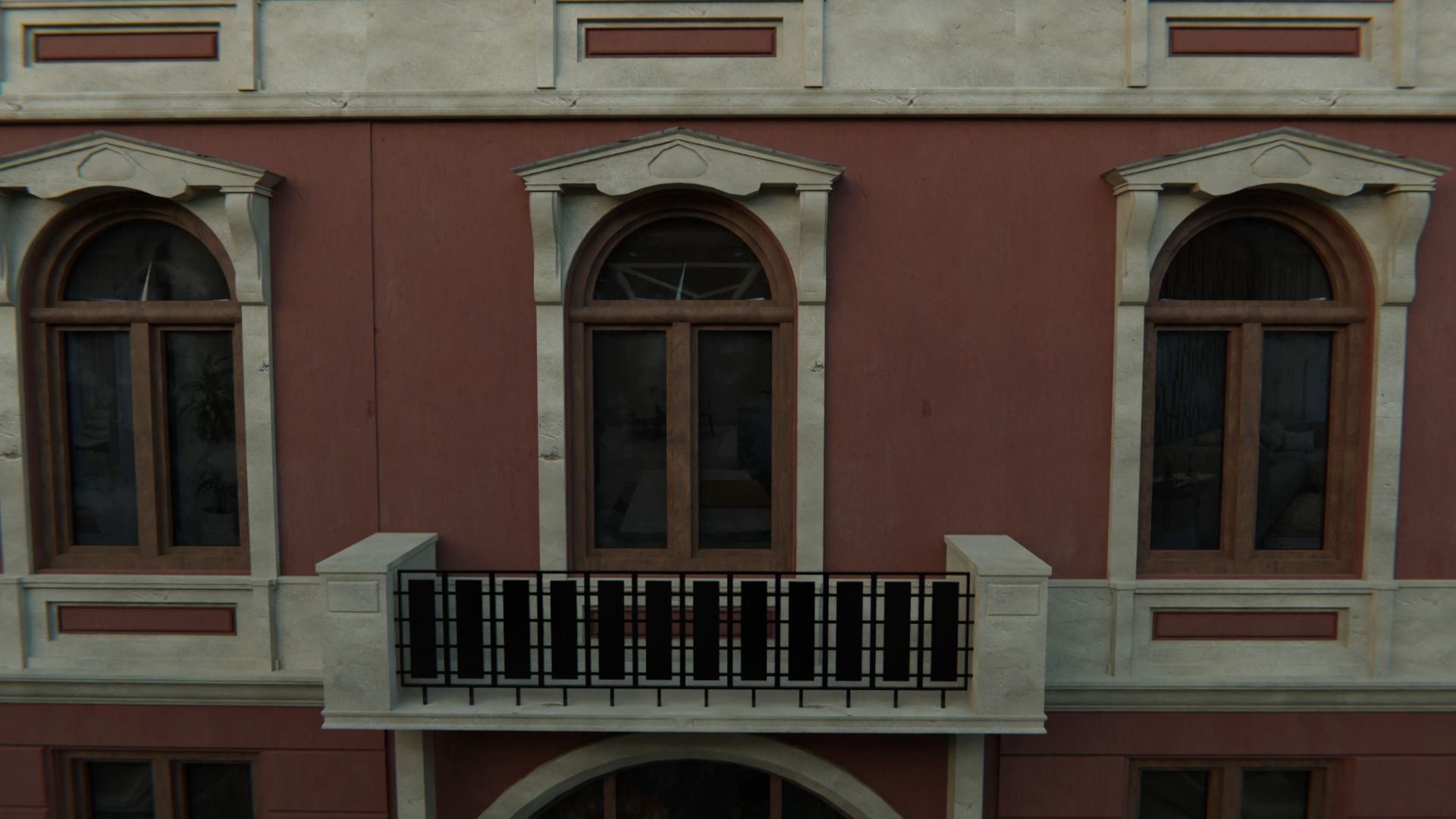 Building modular european old id 3 Low-poly 3D model_16