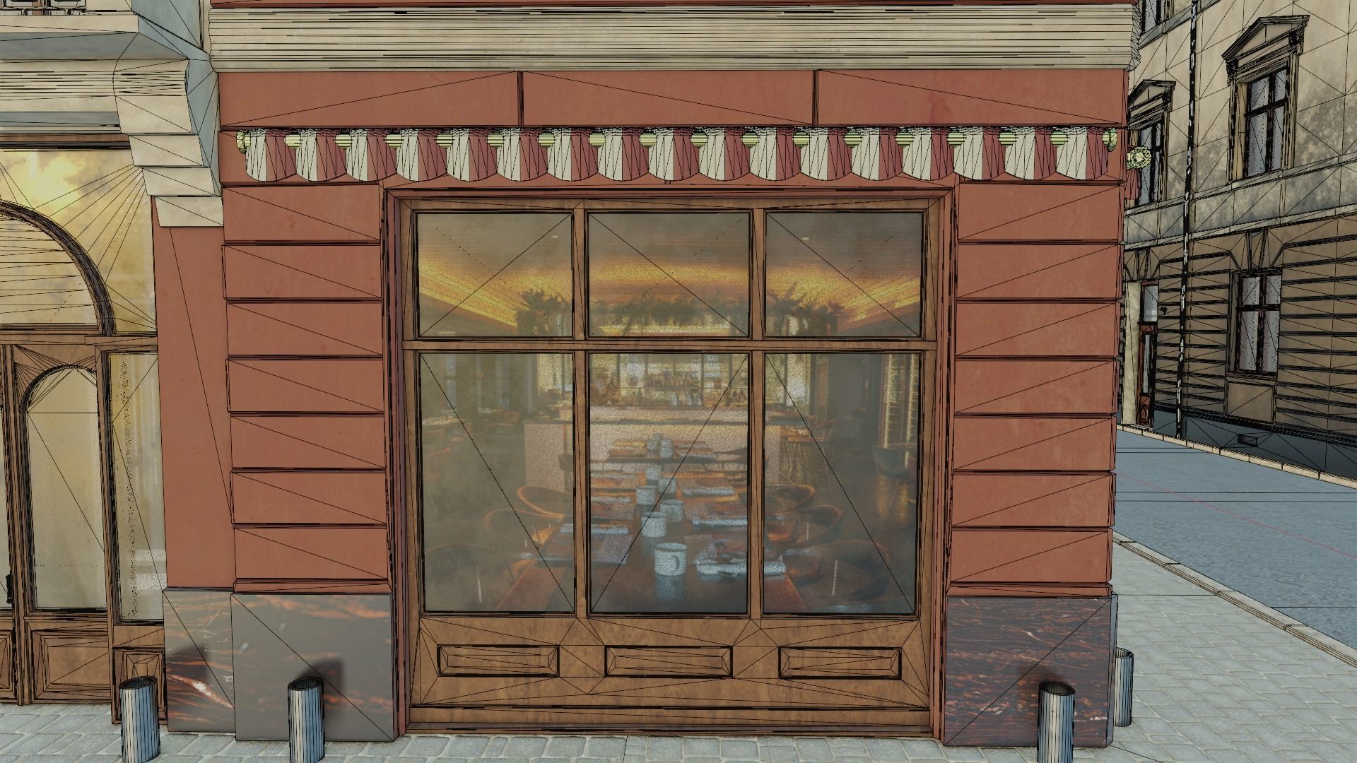 Building modular european old id 3 Low-poly 3D model_11