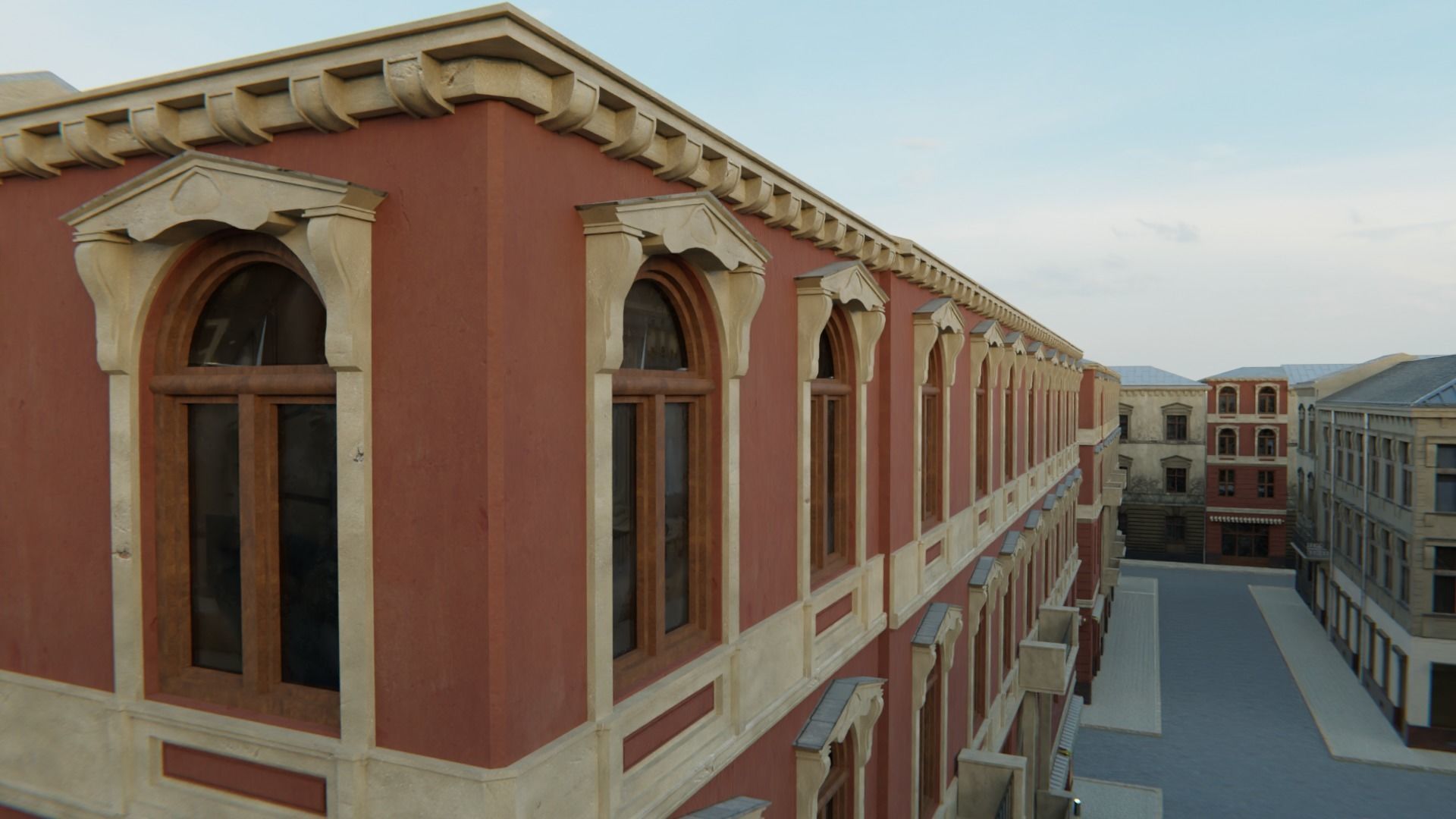 Building modular european old id 3 Low-poly 3D model_20