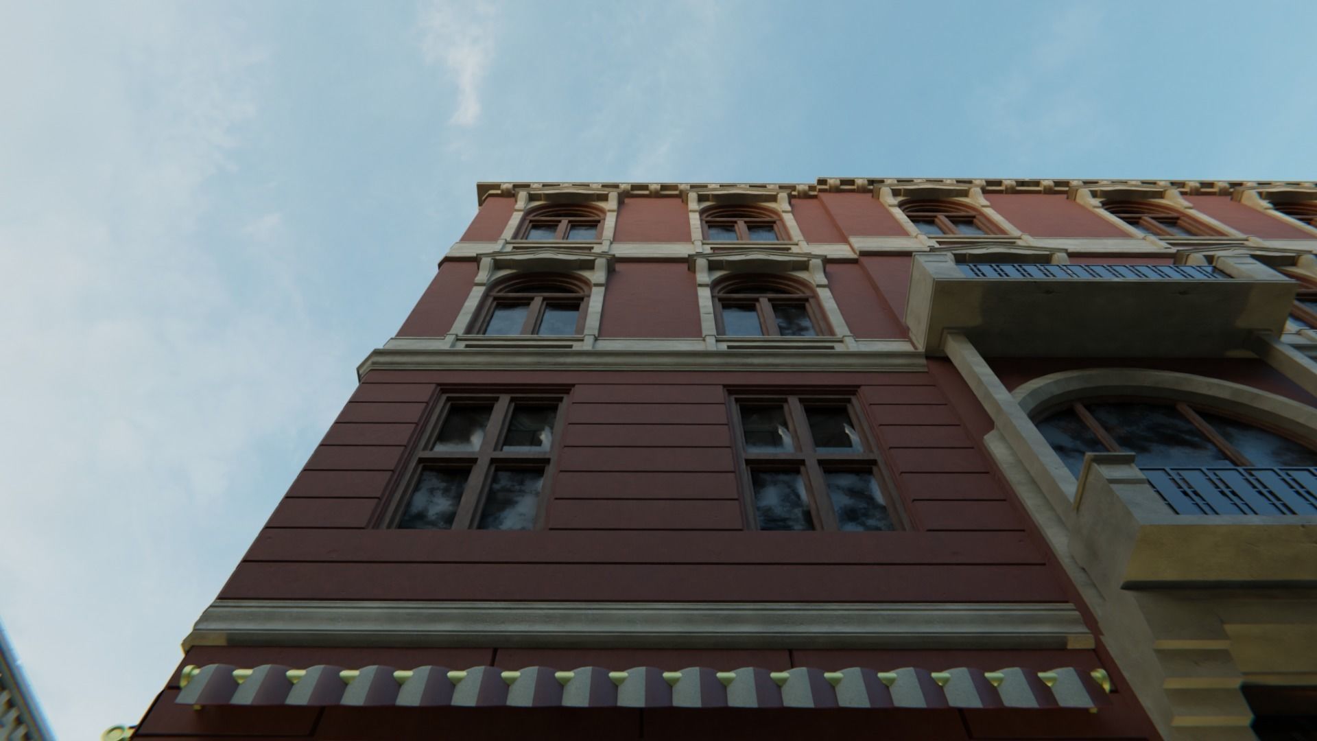 Building modular european old id 3 Low-poly 3D model_28