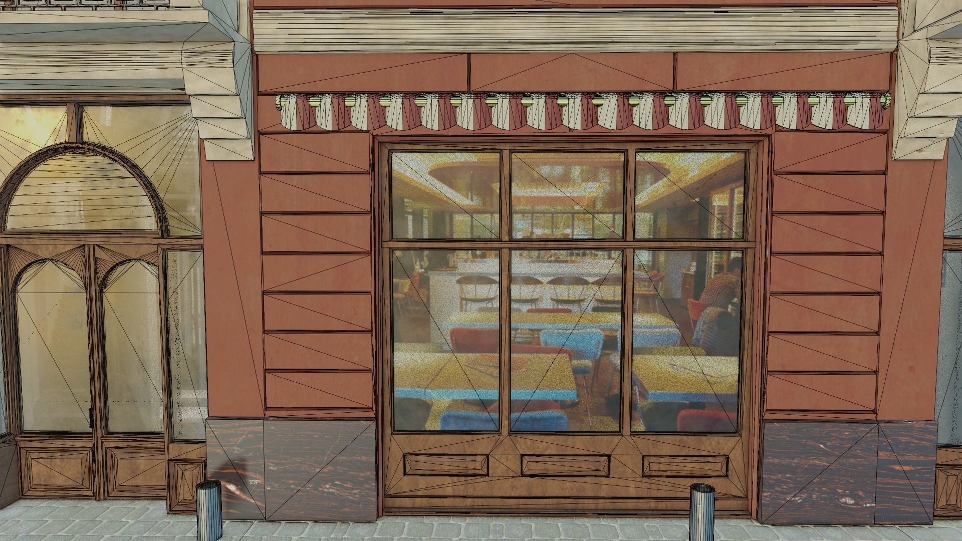 Building modular european old id 3 Low-poly 3D model_13