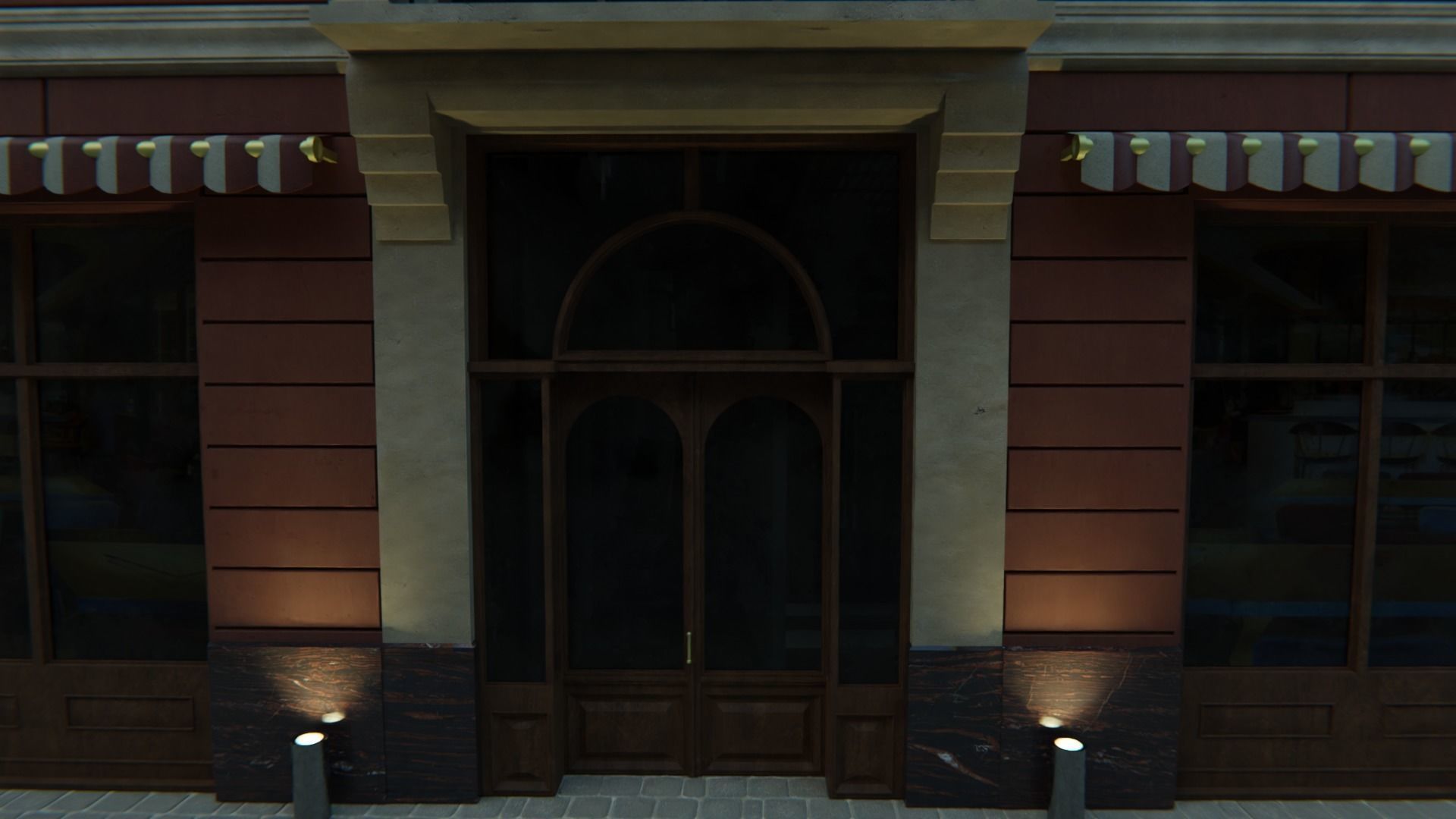 Building modular european old id 3 Low-poly 3D model_12