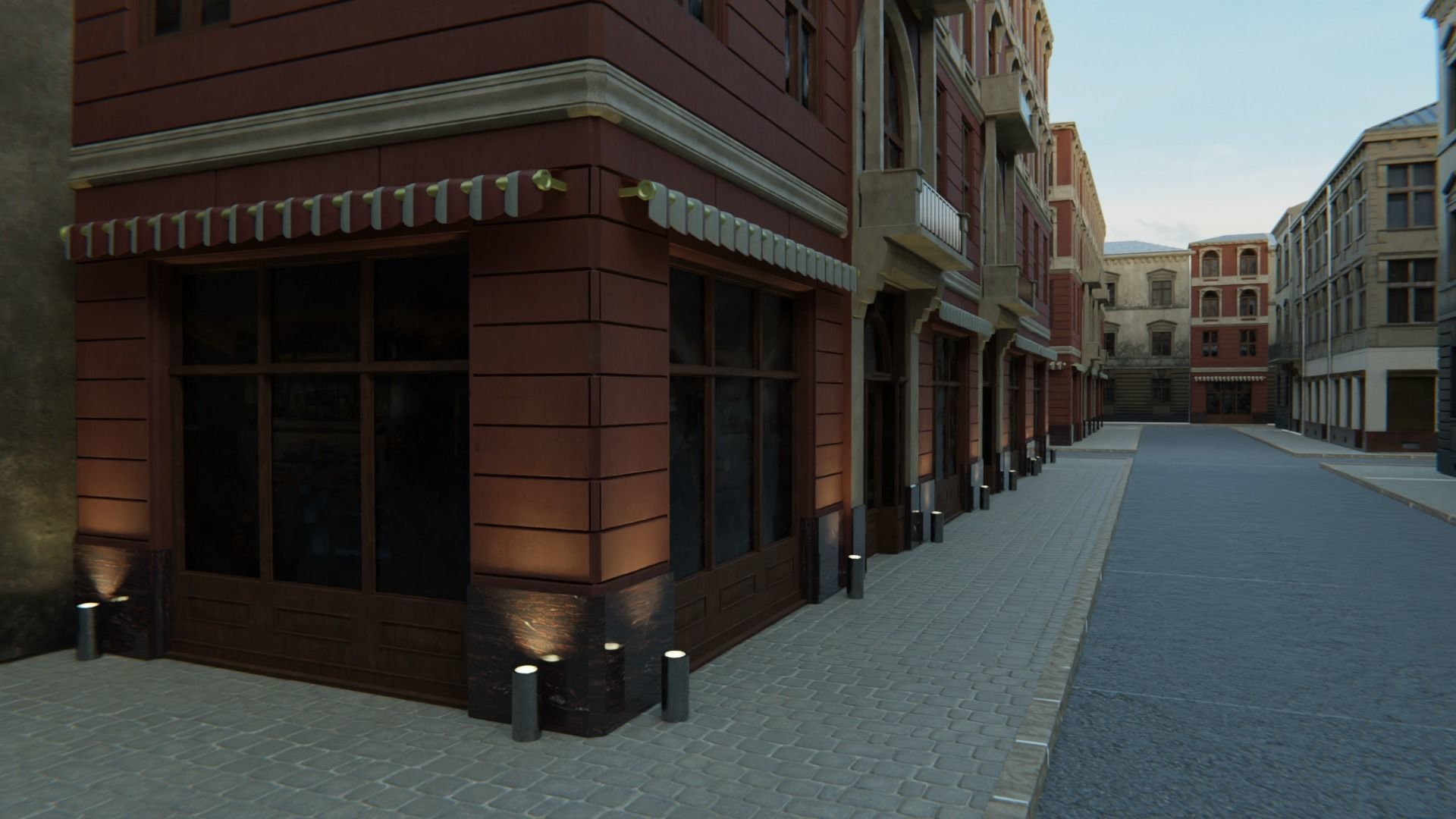 Building modular european old id 3 Low-poly 3D model_26