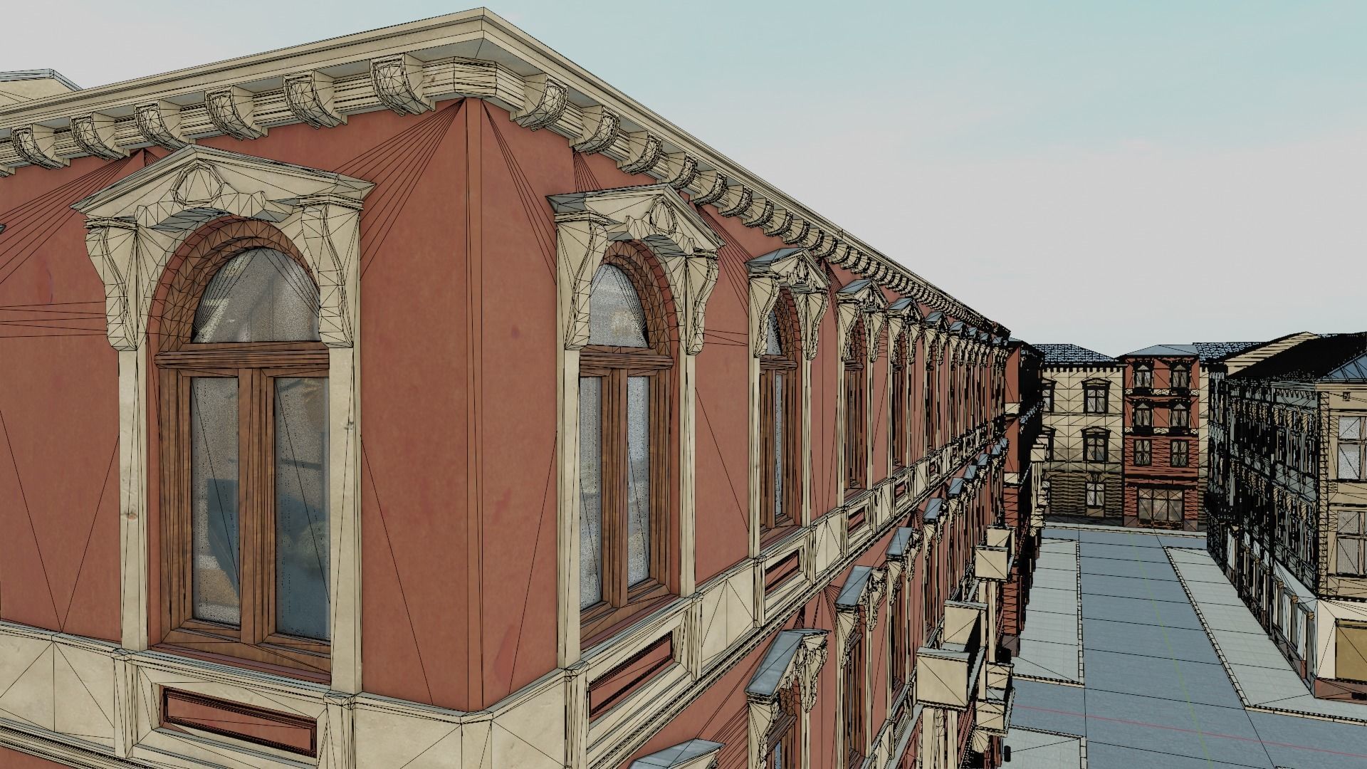Building modular european old id 3 Low-poly 3D model_21