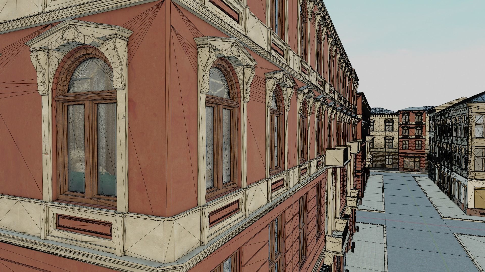 Building modular european old id 3 Low-poly 3D model_23