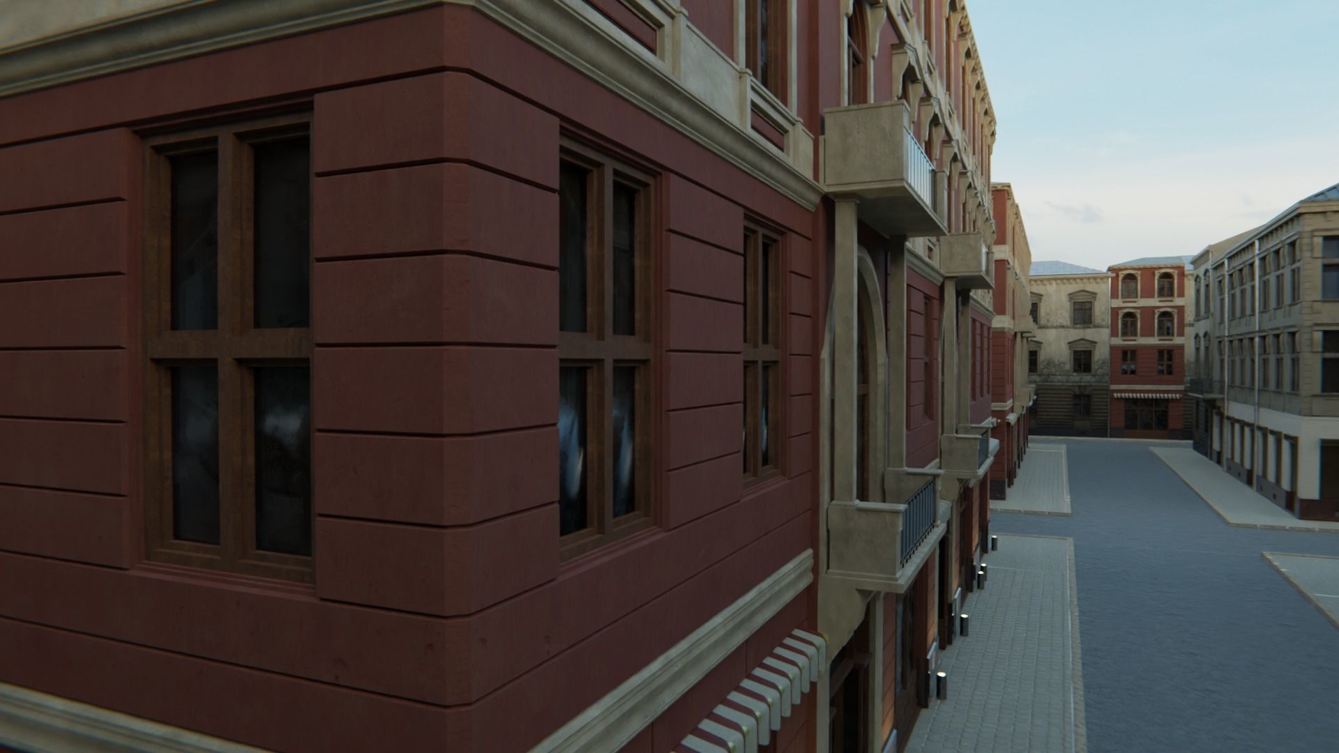 Building modular european old id 3 Low-poly 3D model_24