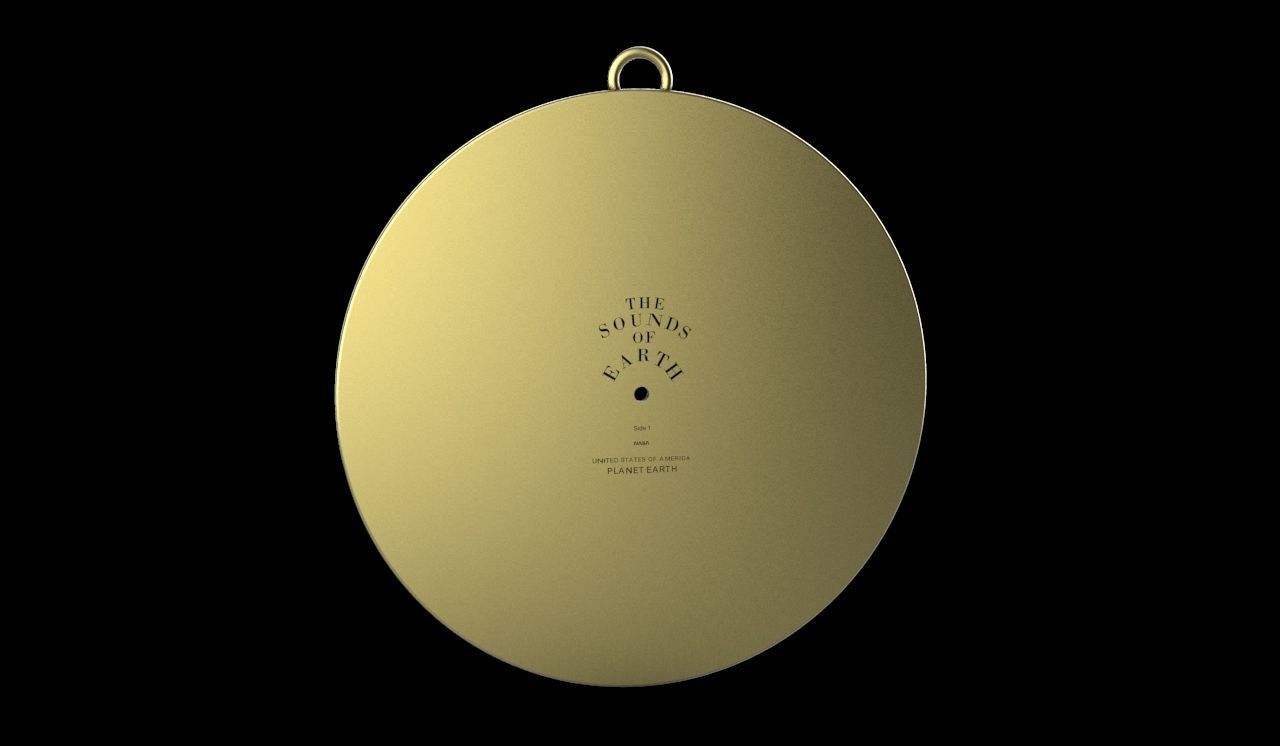 Voyager Golden Record Pendant 3D print model_7