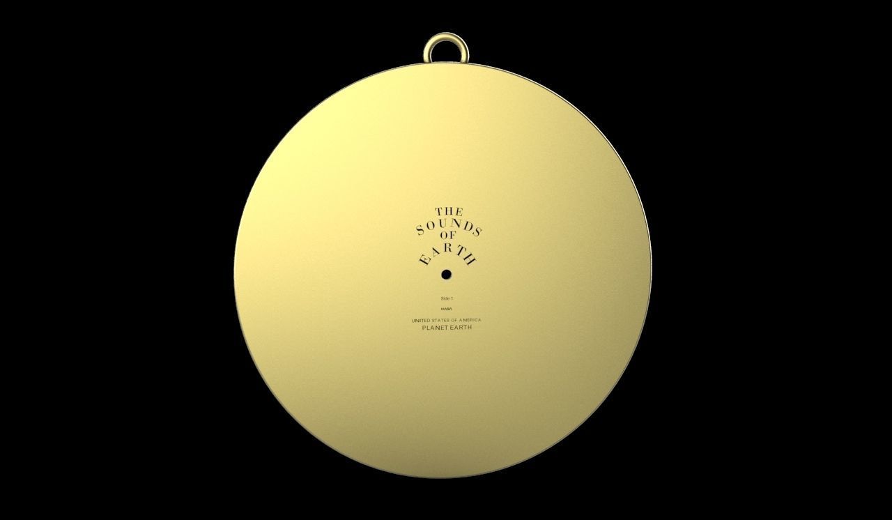 Voyager Golden Record Pendant 3D print model_8