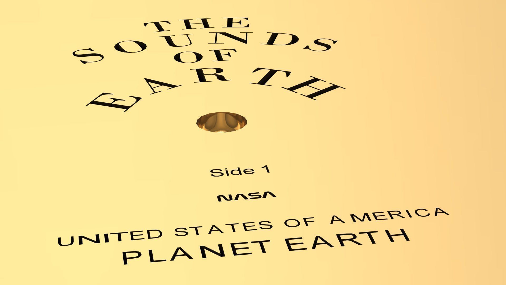 Voyager Golden Record Pendant 3D print model_2