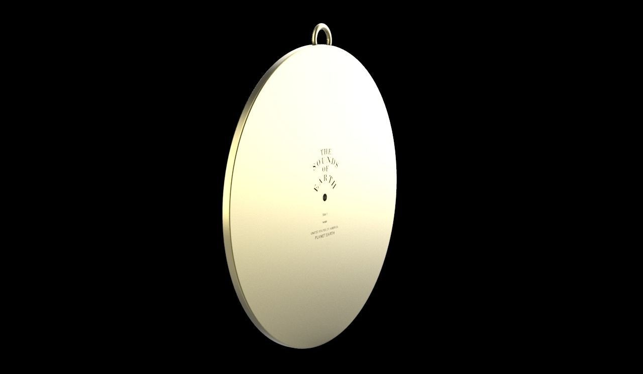 Voyager Golden Record Pendant 3D print model_12