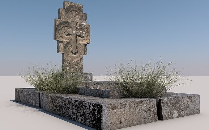 Cemetery 3d model Low-poly 3D model