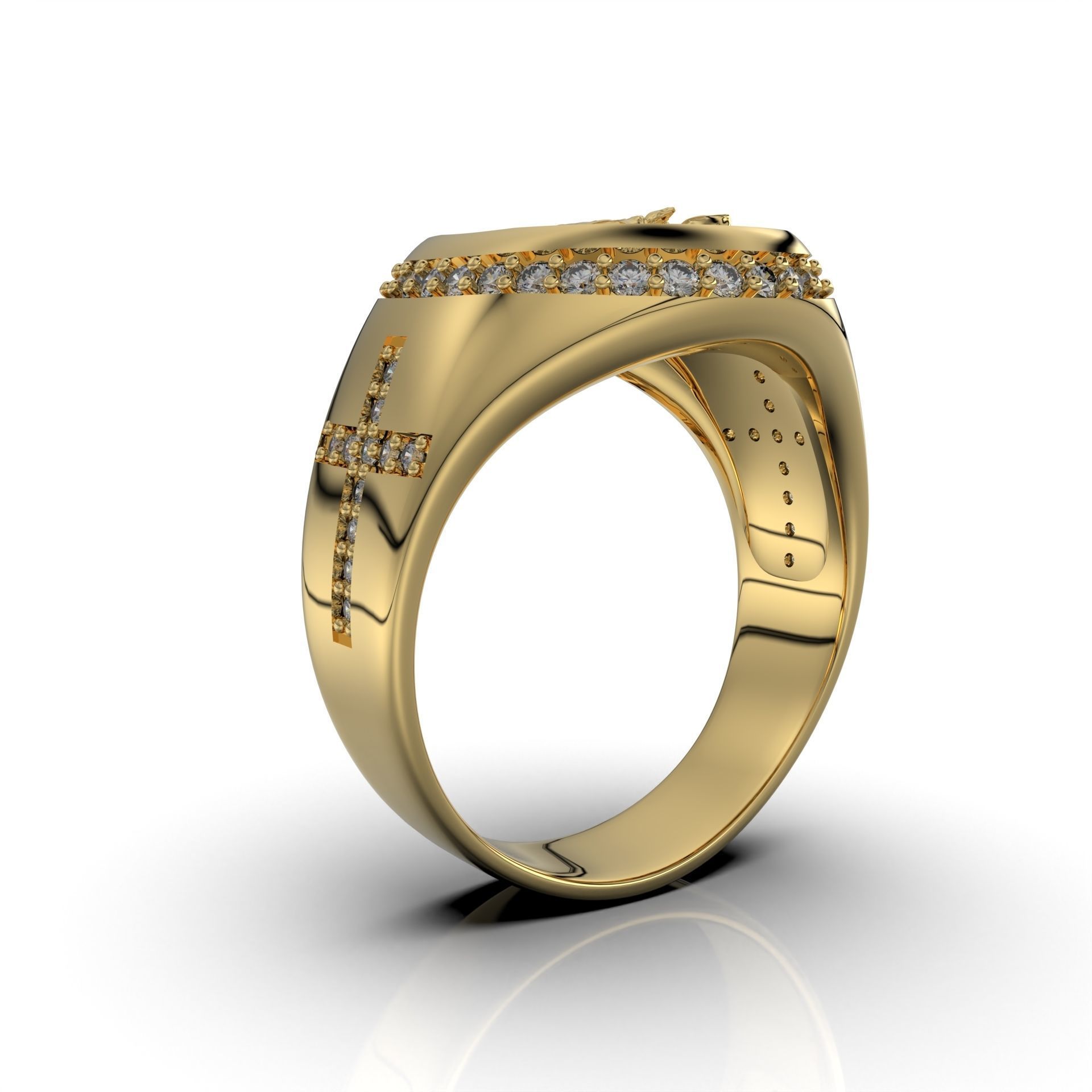 Virgin of Guadalupe ring 3D print model_4