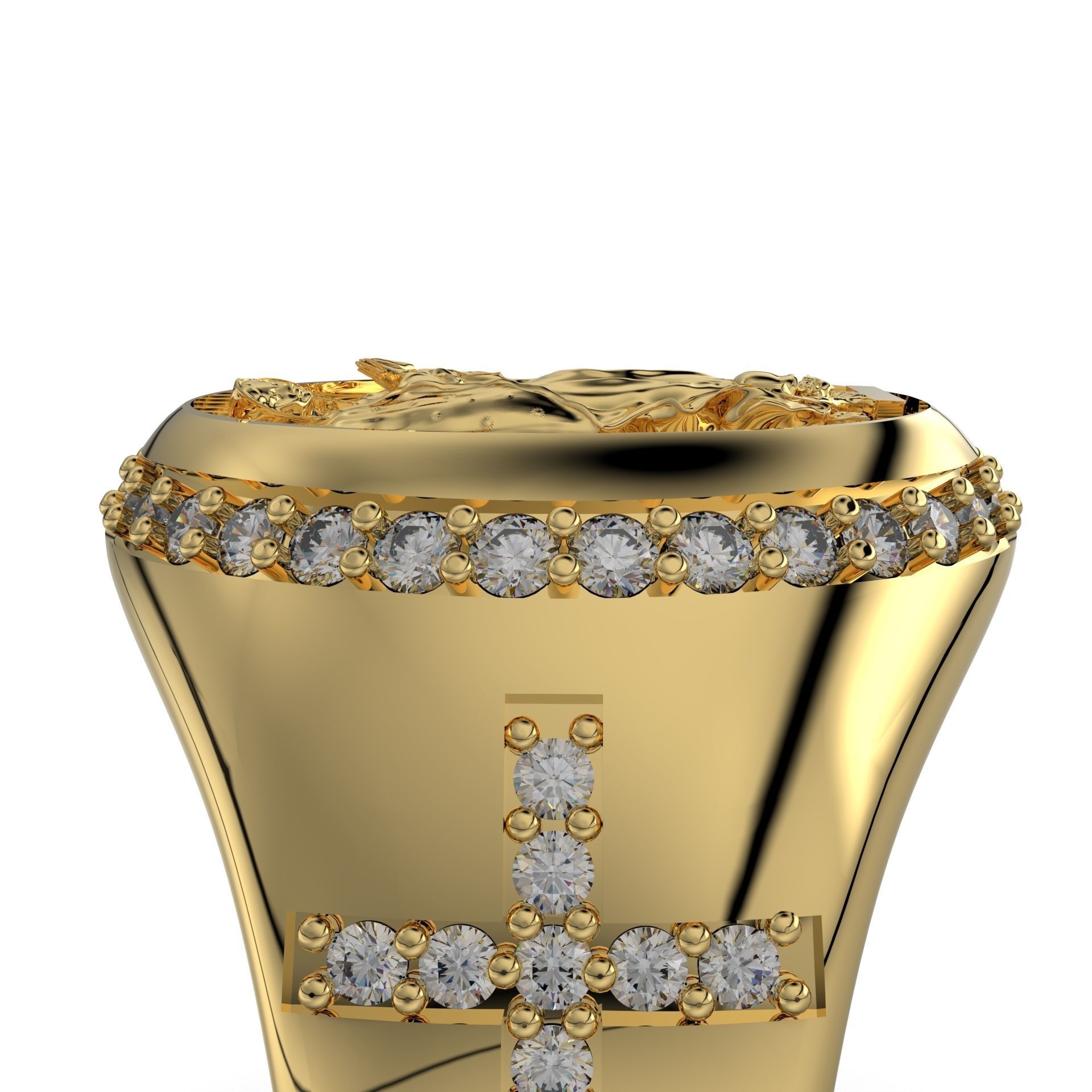 Virgin of Guadalupe ring 3D print model_8