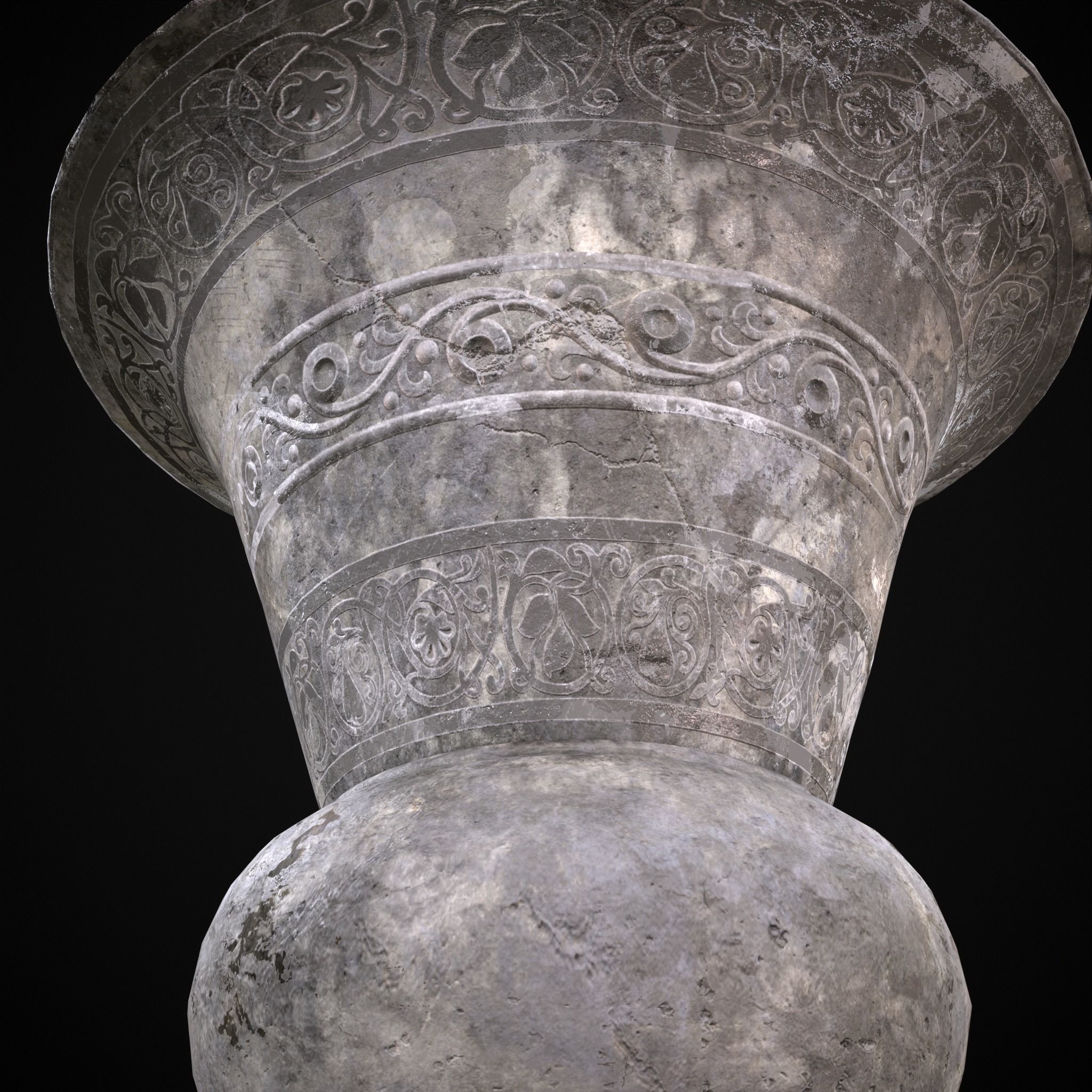 Small Garden Planter Low-poly 3D model_9