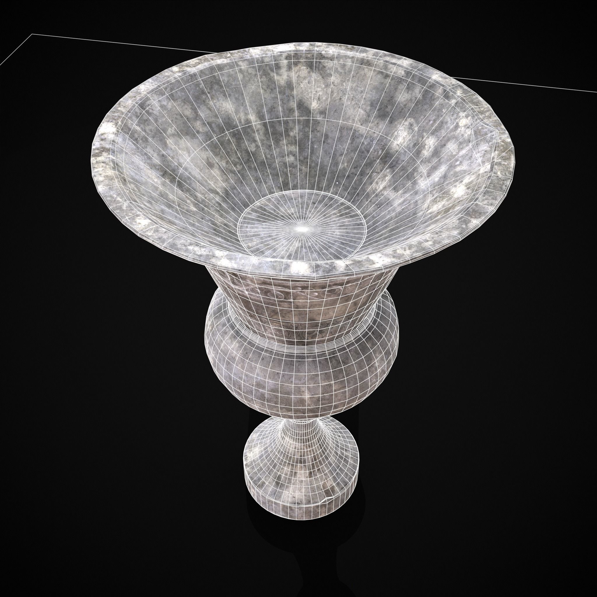 Small Garden Planter Low-poly 3D model_4