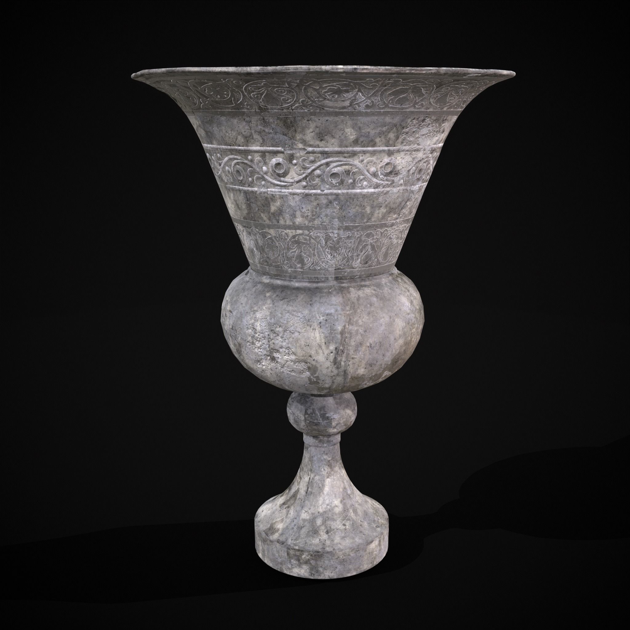 Small Garden Planter Low-poly 3D model_13